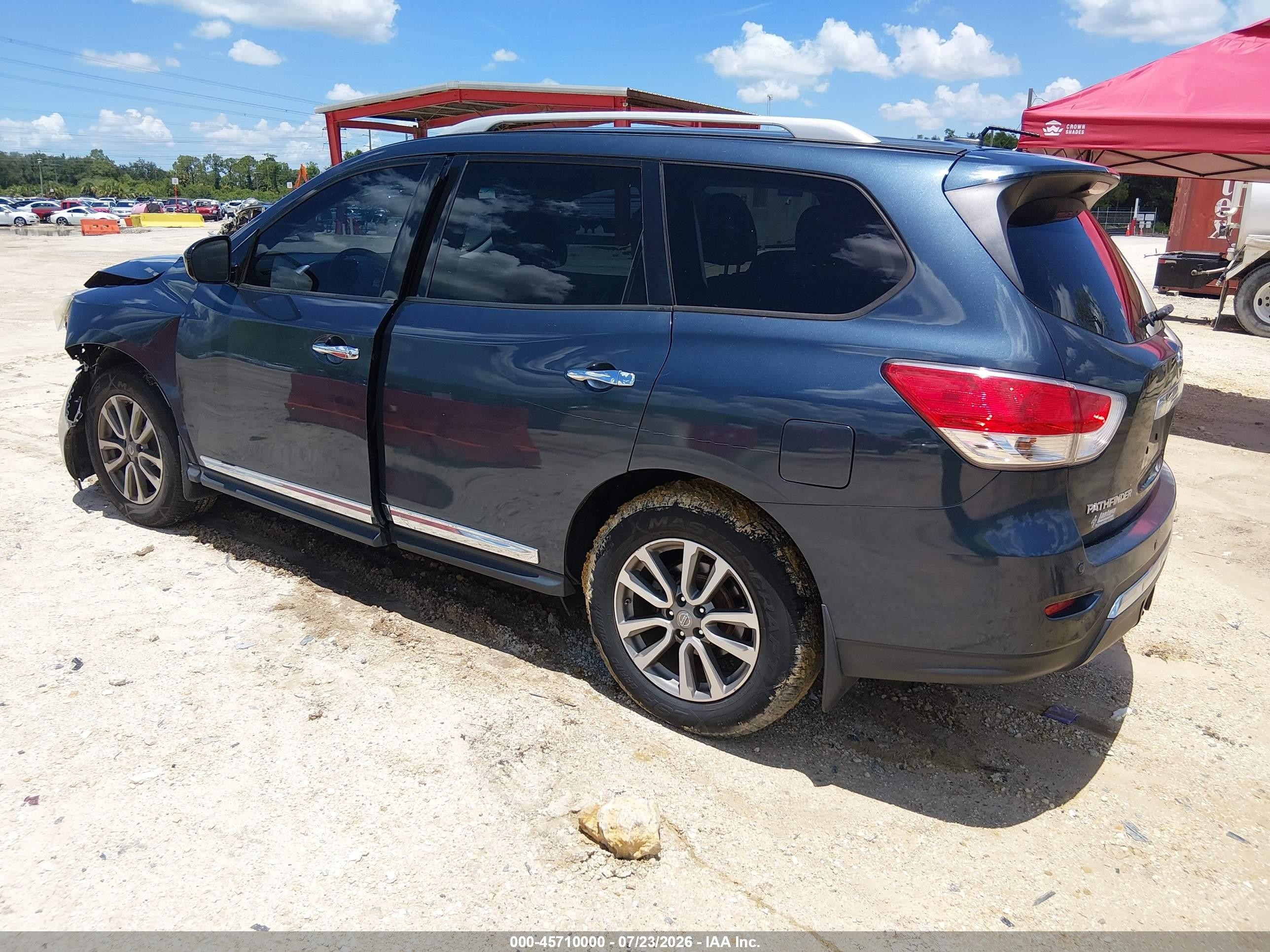 2015 Nissan Pathfinder Sl Синий vin: 5N1AR2MM7FC709403