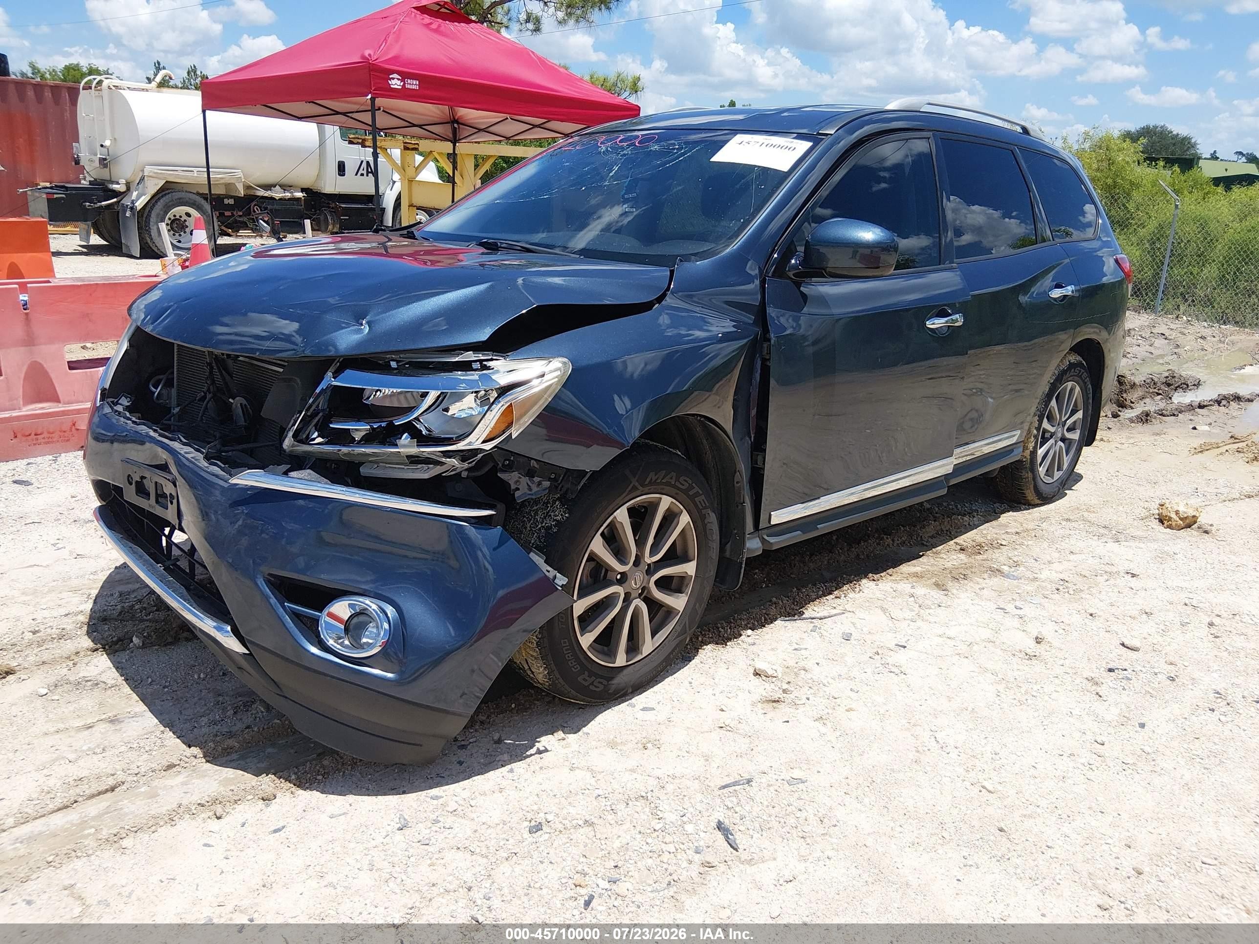 2015 Nissan Pathfinder Sl Синий vin: 5N1AR2MM7FC709403