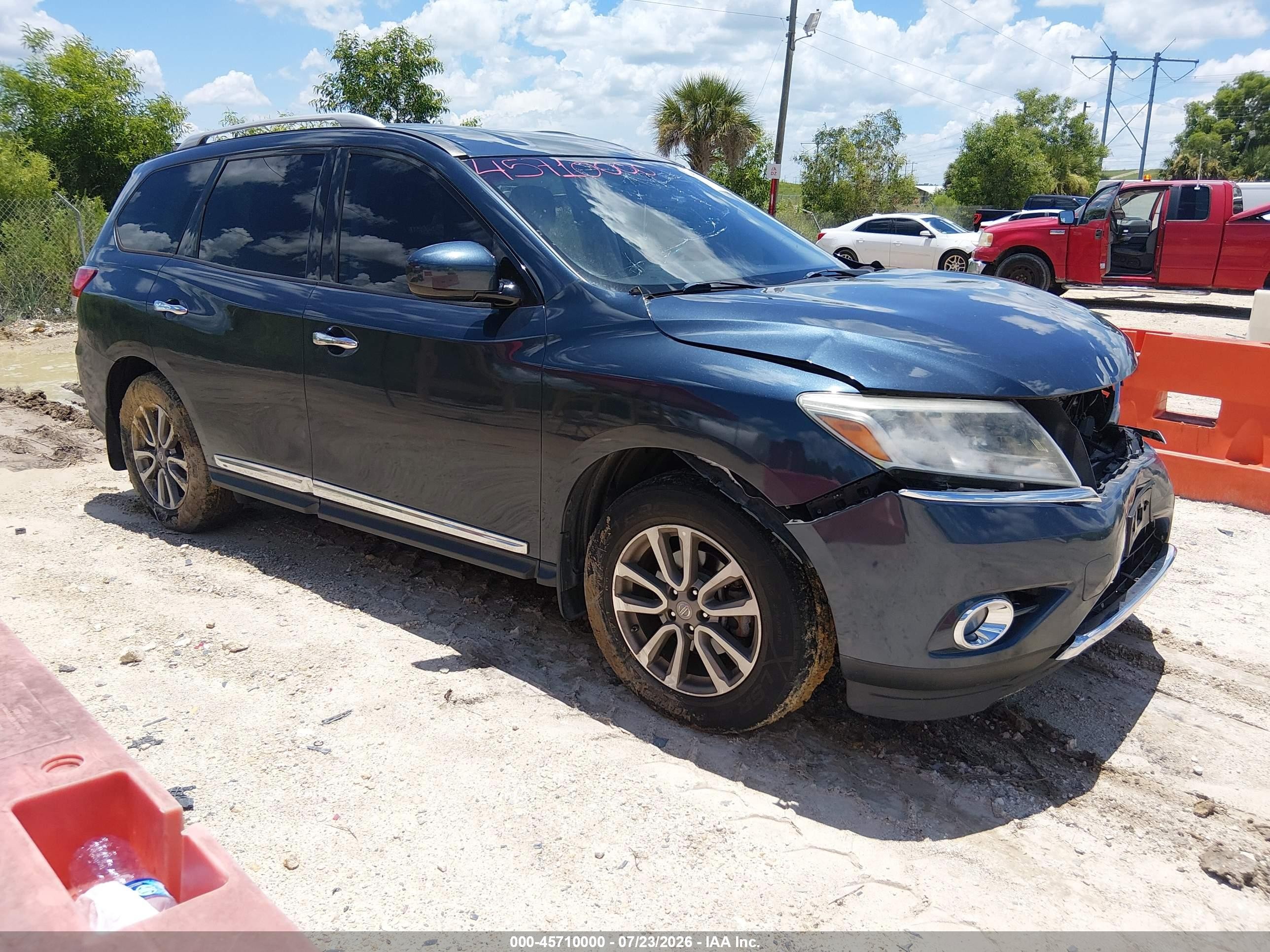 2015 Nissan Pathfinder Sl Синий vin: 5N1AR2MM7FC709403