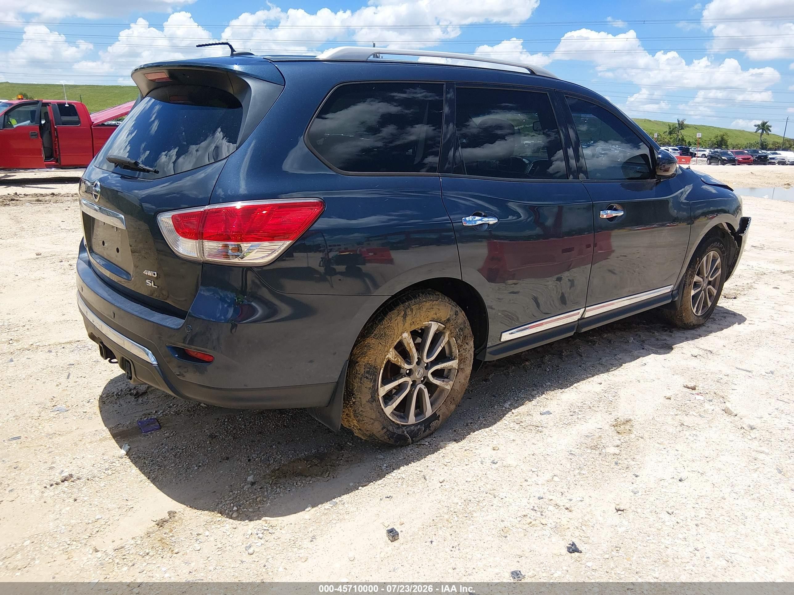 2015 Nissan Pathfinder Sl Синий vin: 5N1AR2MM7FC709403