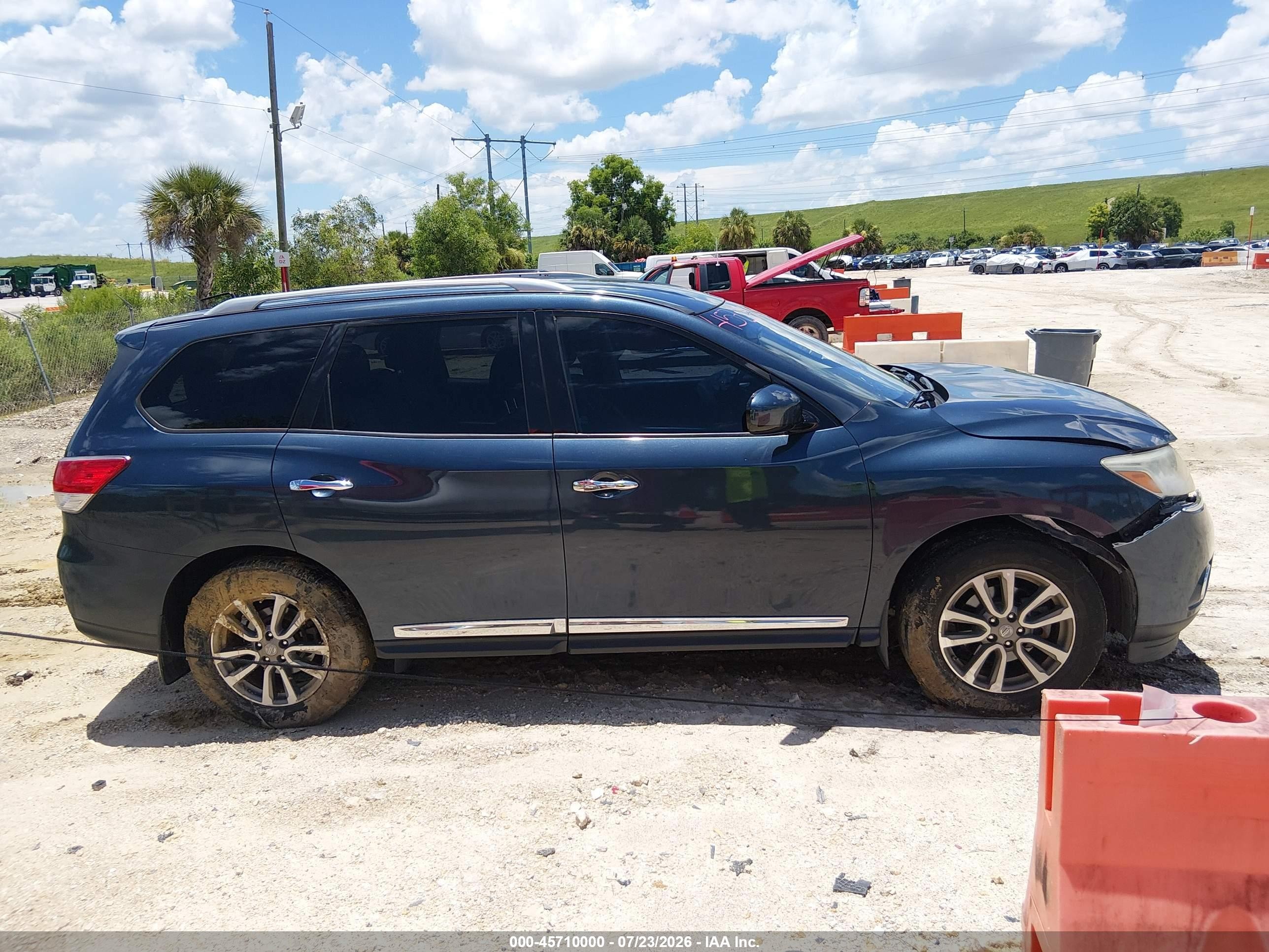 2015 Nissan Pathfinder Sl Синий vin: 5N1AR2MM7FC709403