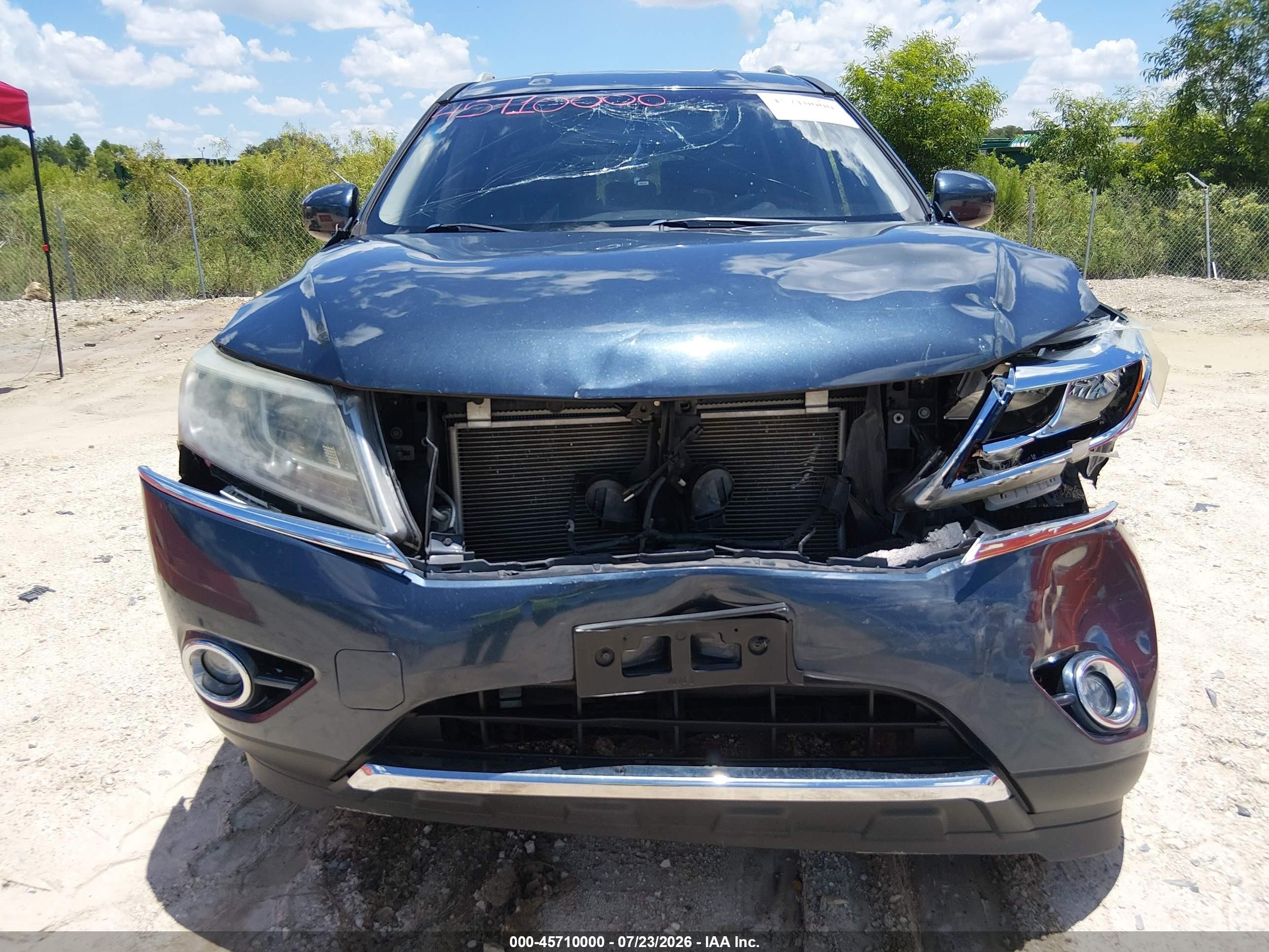 2015 Nissan Pathfinder Sl Синий vin: 5N1AR2MM7FC709403