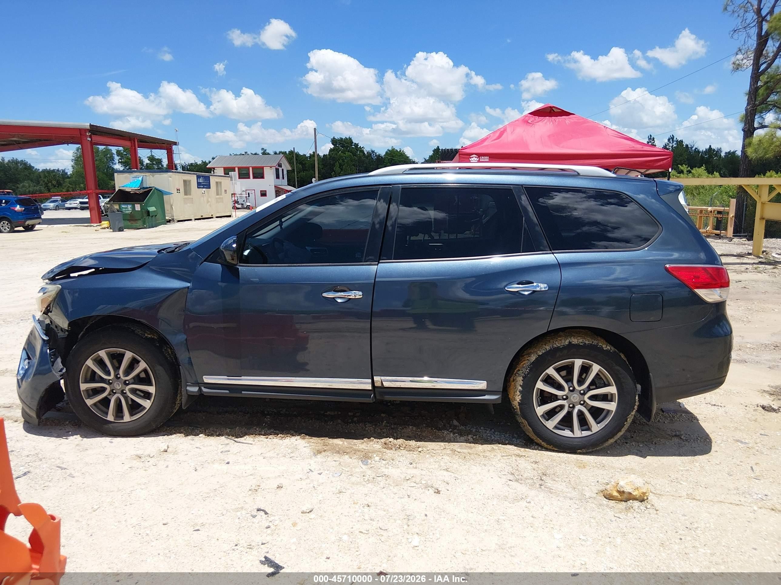 2015 Nissan Pathfinder Sl Синий vin: 5N1AR2MM7FC709403