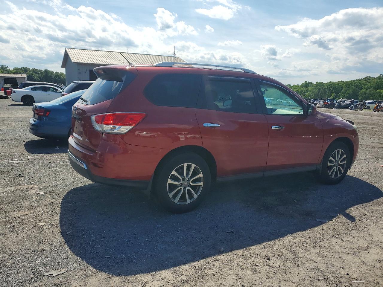 2015 Nissan Pathfinder S Red vin: 5N1AR2MM7FC718165