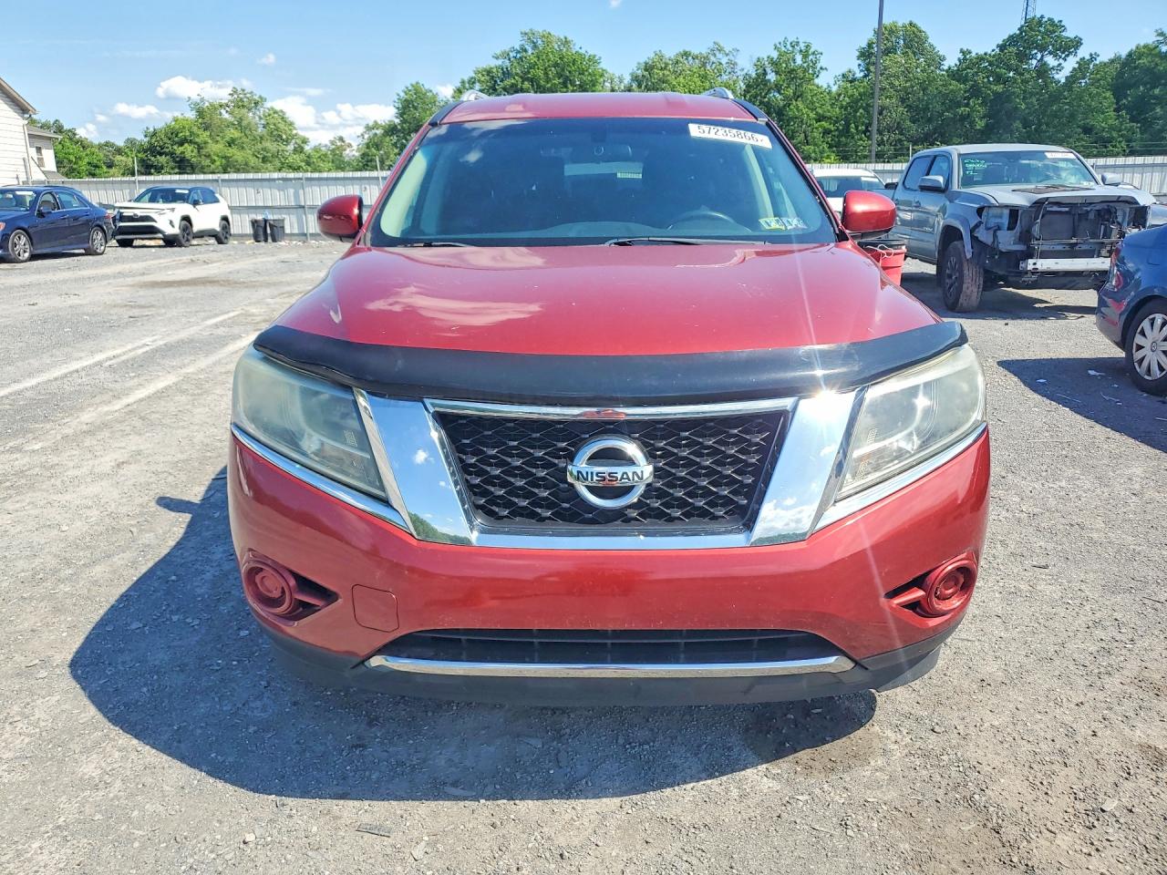 2015 Nissan Pathfinder S Red vin: 5N1AR2MM7FC718165