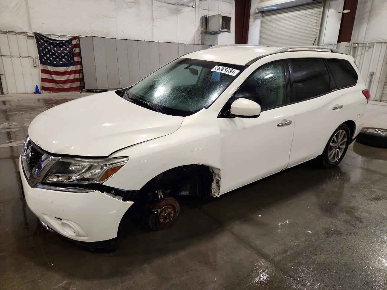 2013 Nissan Pathfinder S White vin: 5N1AR2MM8DC627516
