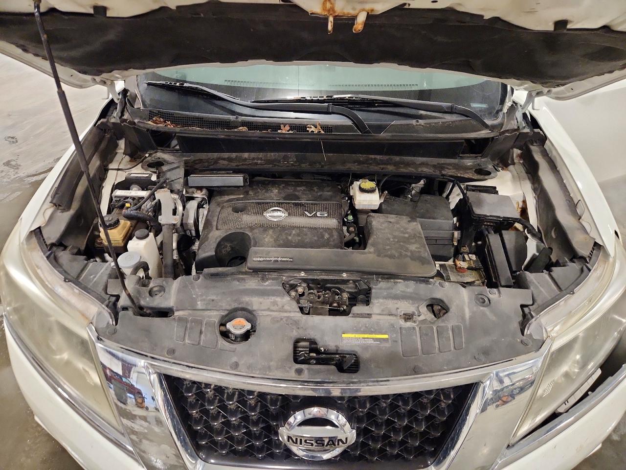 2013 Nissan Pathfinder S Белый vin: 5N1AR2MM8DC627516