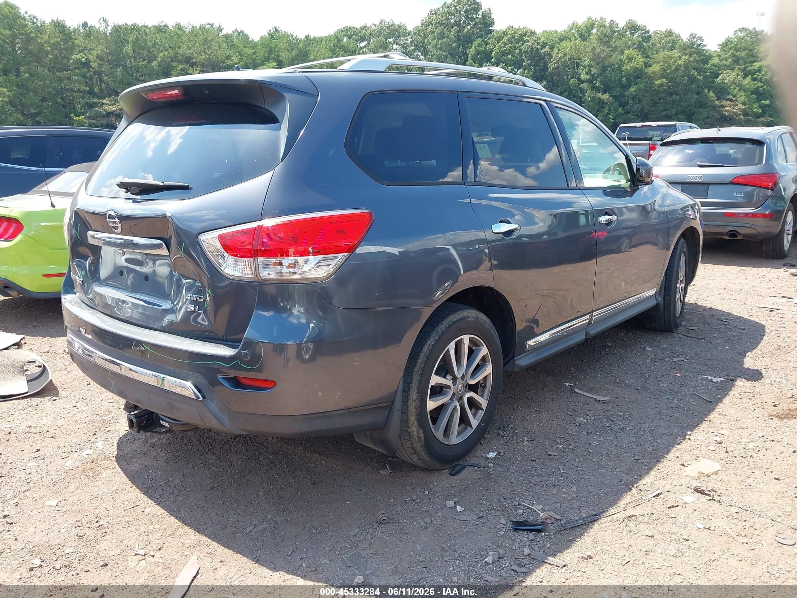 2013 Nissan Pathfinder Sl Gray vin: 5N1AR2MM8DC630349