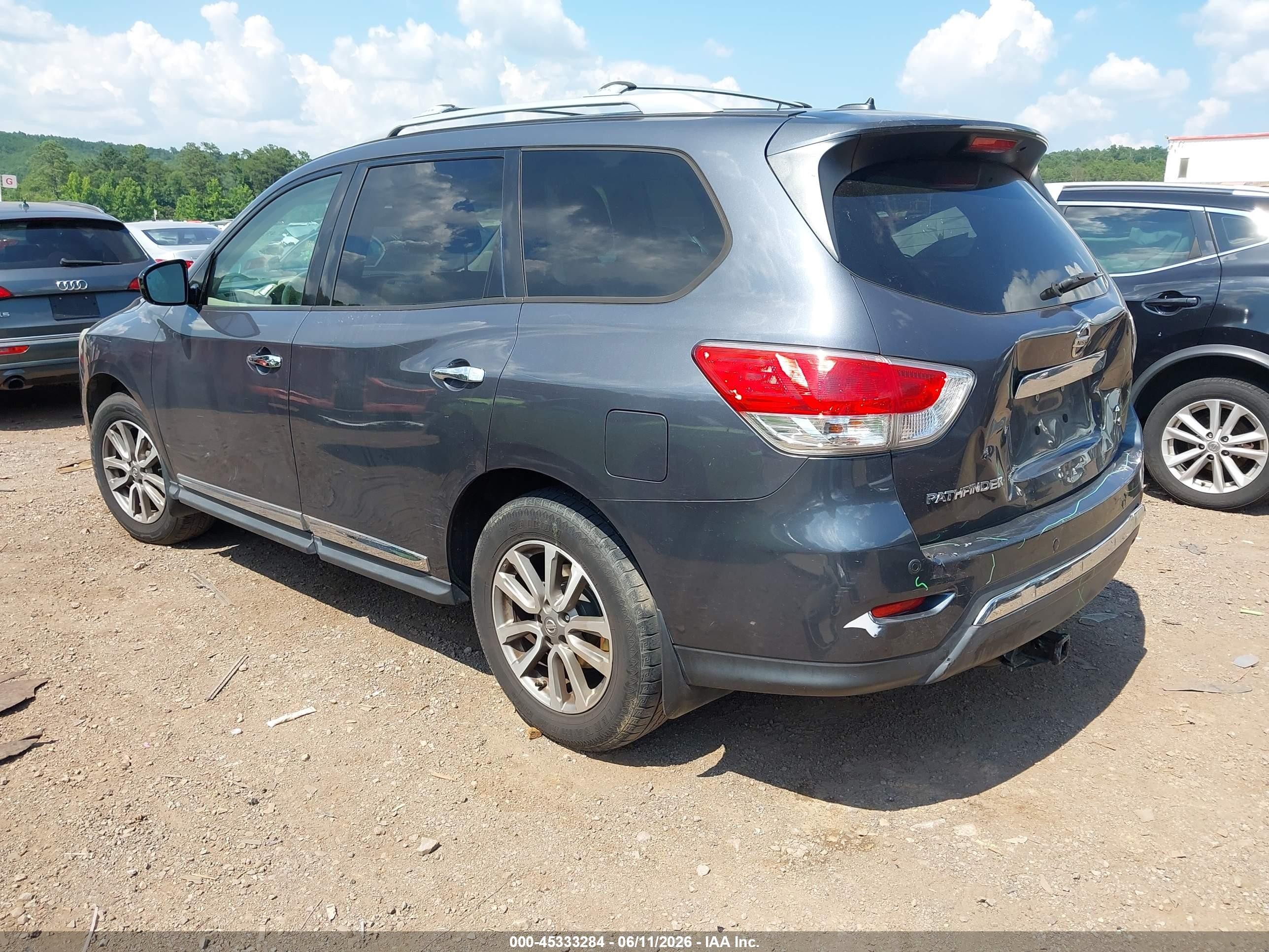 2013 Nissan Pathfinder Sl Gray vin: 5N1AR2MM8DC630349
