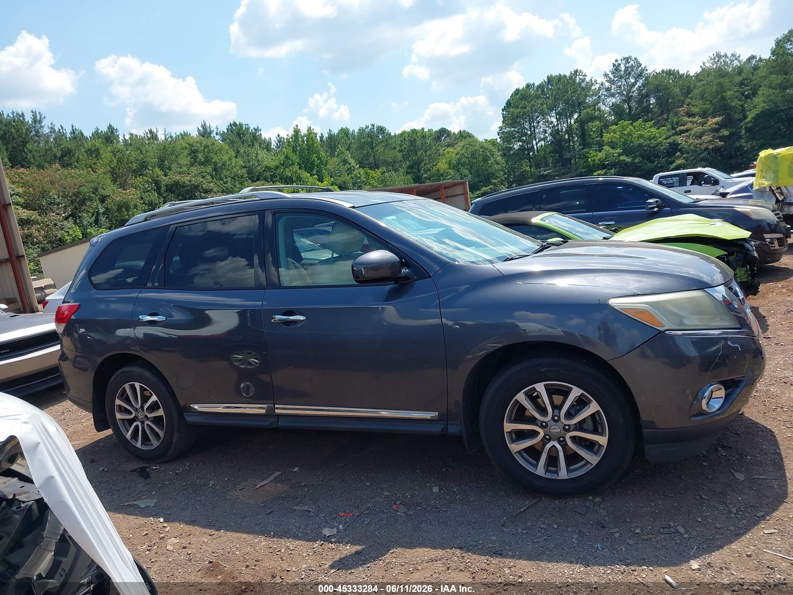 2013 Nissan Pathfinder Sl Gray vin: 5N1AR2MM8DC630349