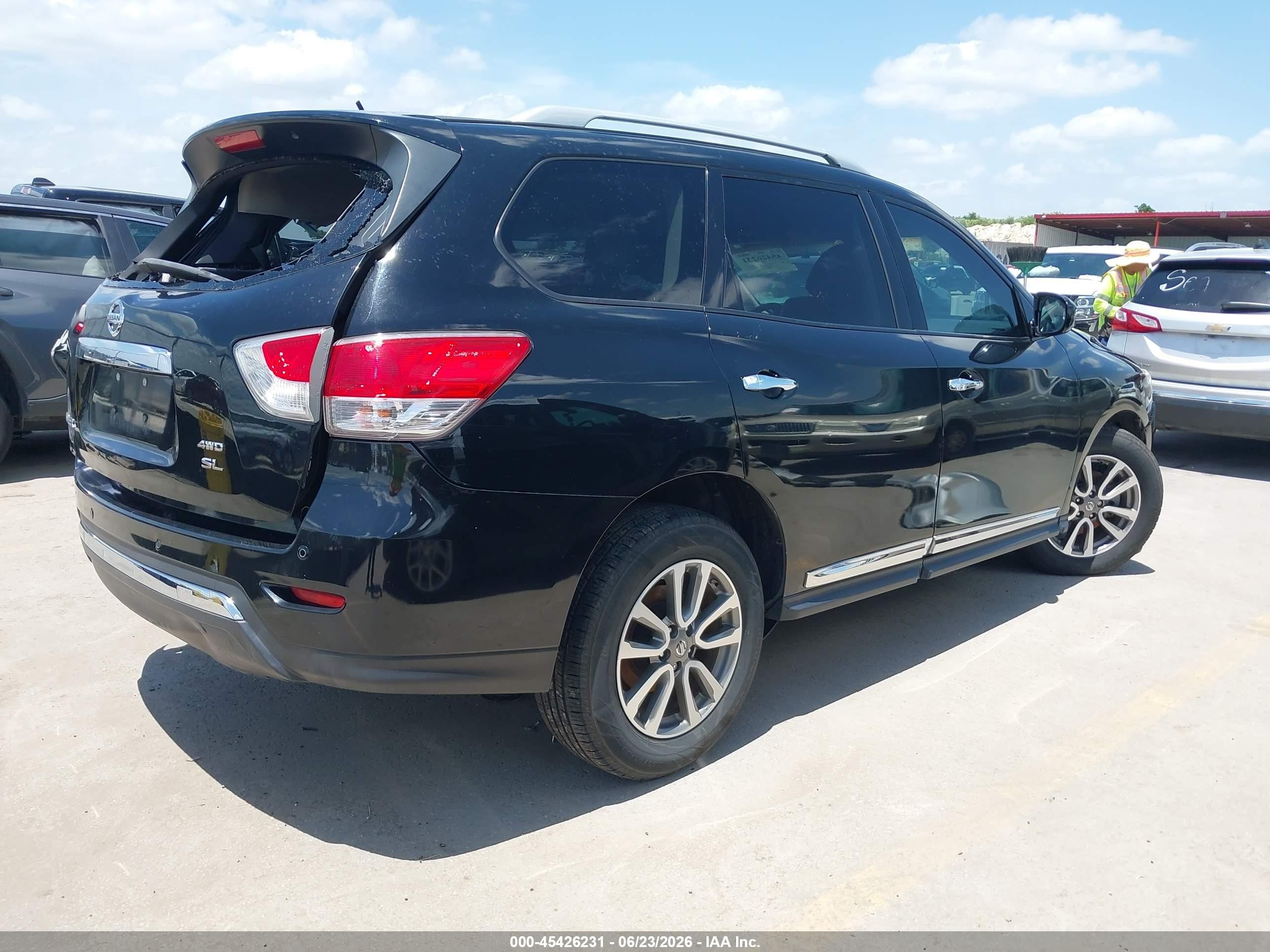 2013 Nissan Pathfinder Sl Black vin: 5N1AR2MM8DC637222