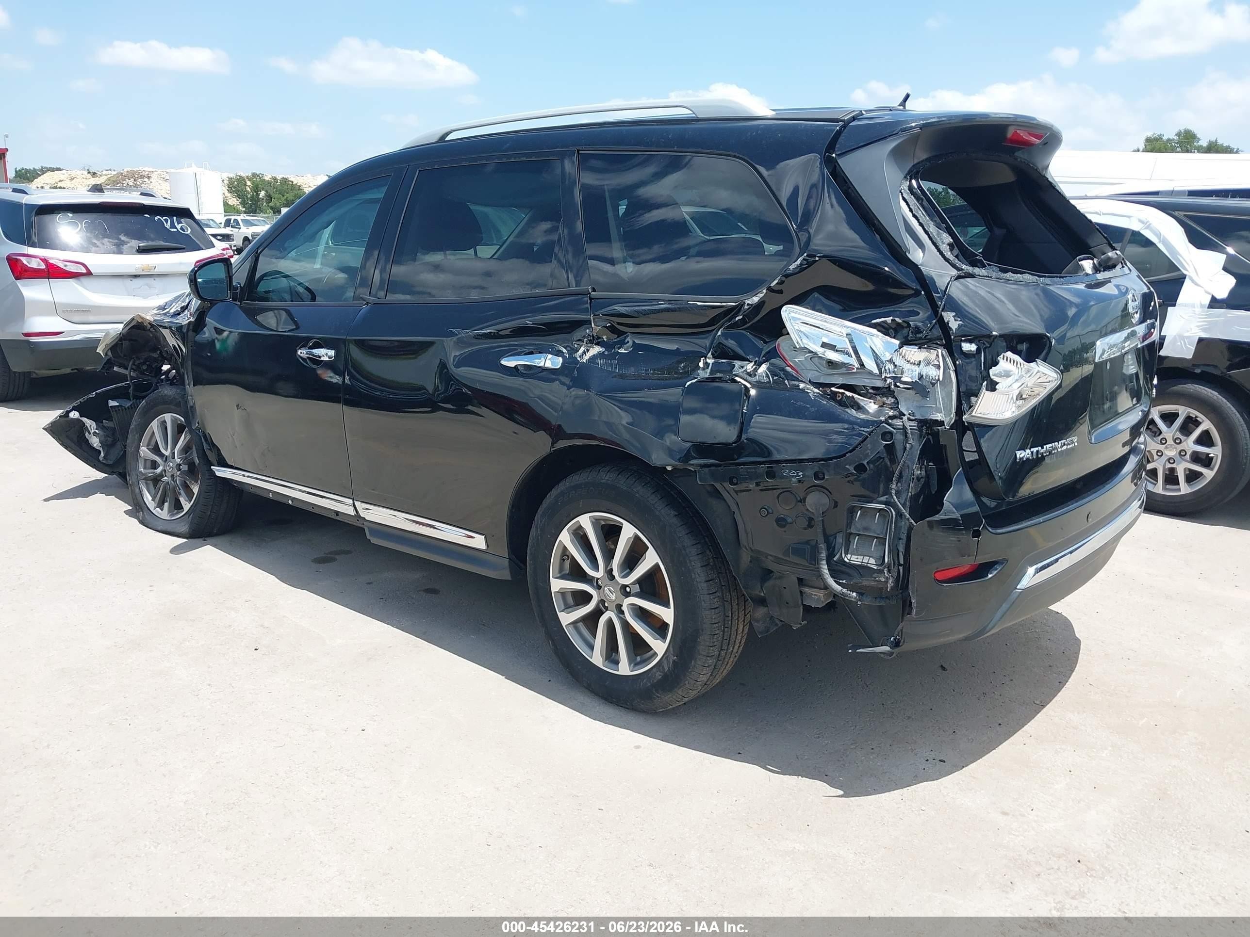 2013 Nissan Pathfinder Sl Black vin: 5N1AR2MM8DC637222