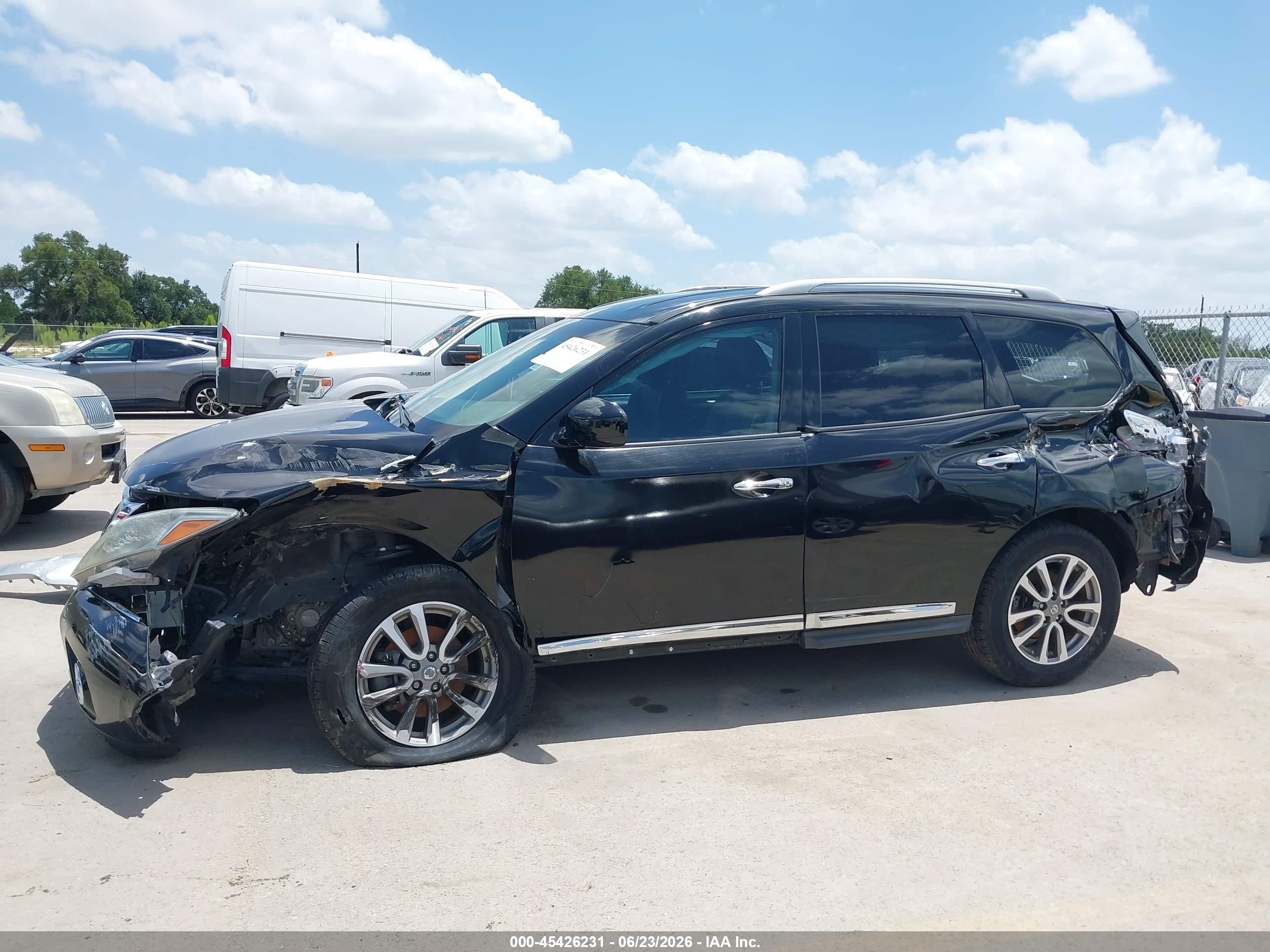 2013 Nissan Pathfinder Sl Black vin: 5N1AR2MM8DC637222