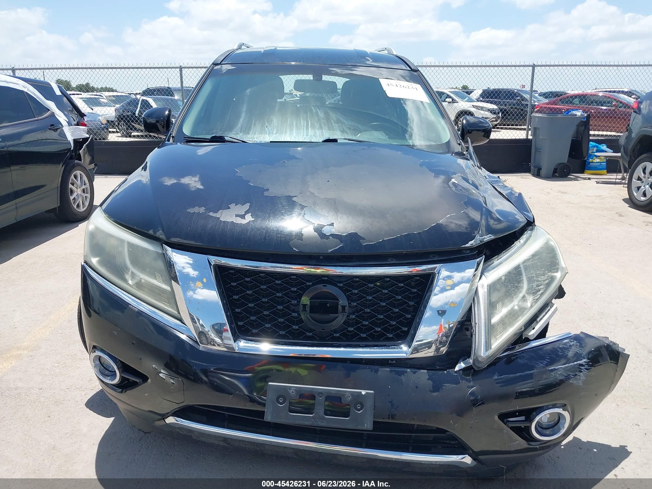 2013 Nissan Pathfinder Sl Black vin: 5N1AR2MM8DC637222