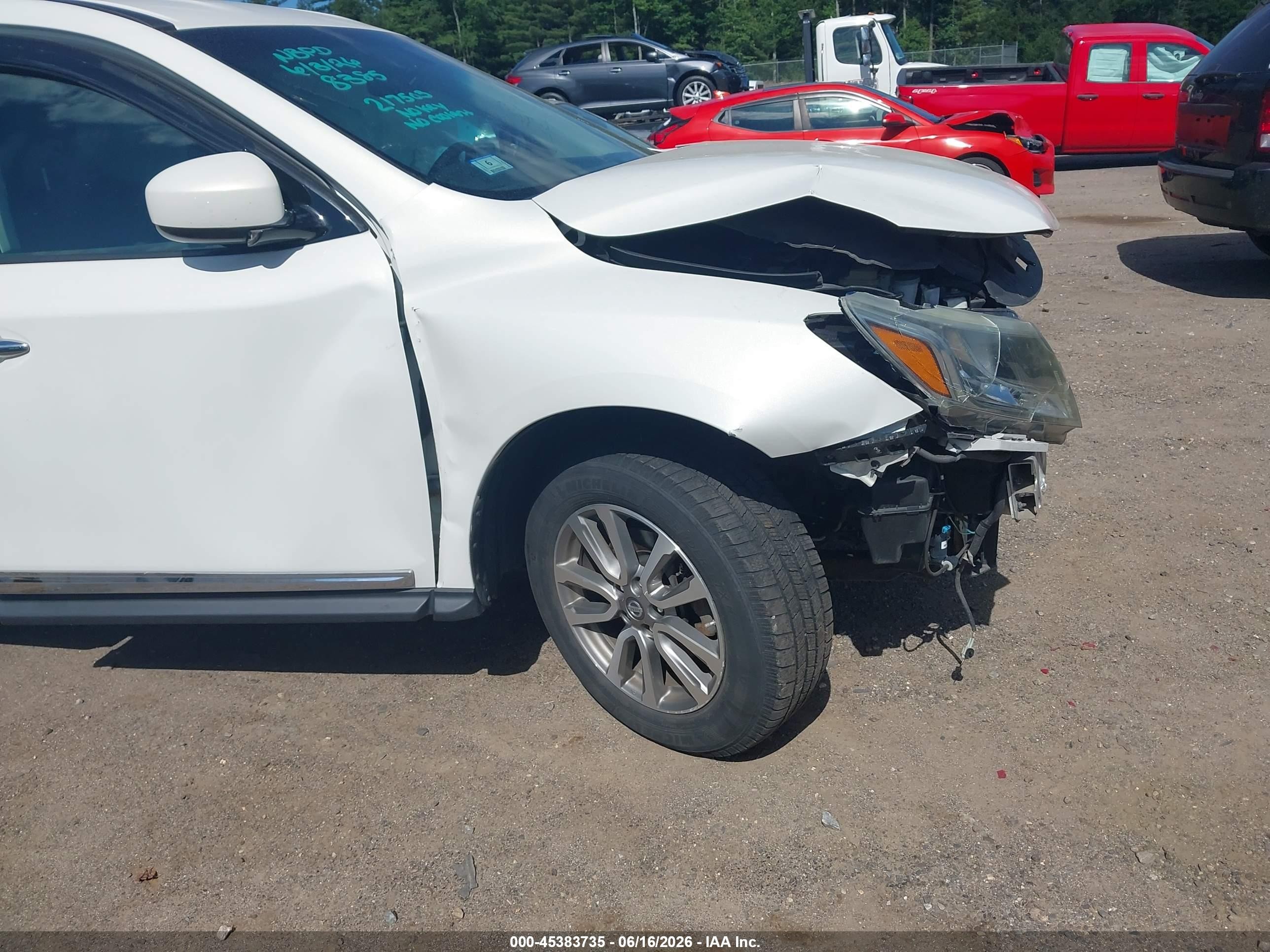 2013 Nissan Pathfinder Sl White vin: 5N1AR2MM8DC638385