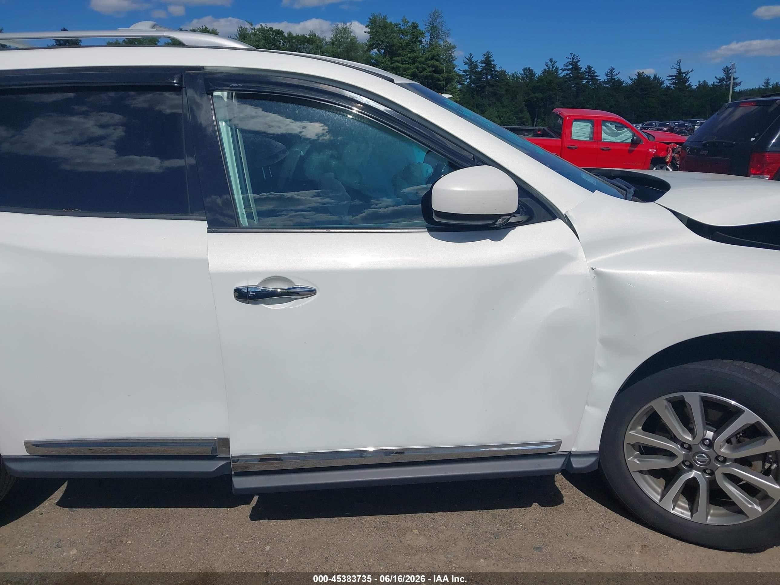 2013 Nissan Pathfinder Sl White vin: 5N1AR2MM8DC638385