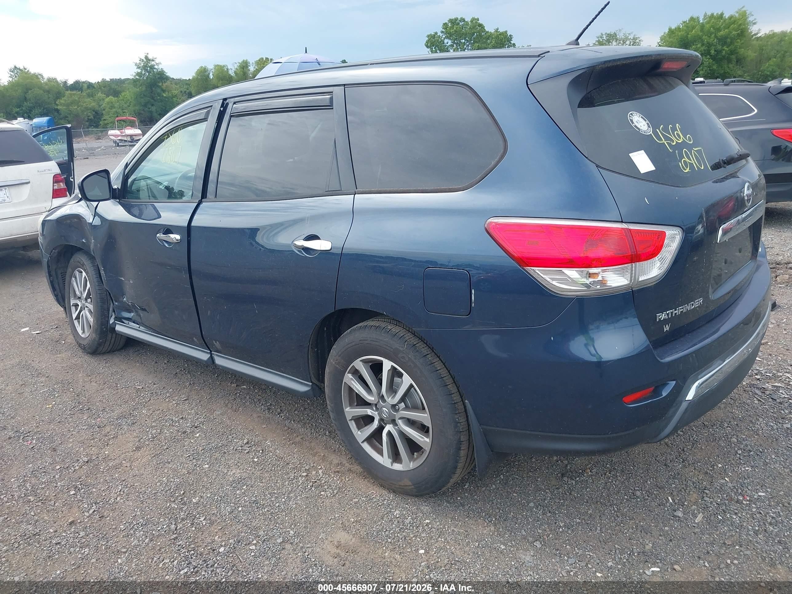 2013 Nissan Pathfinder S Blue vin: 5N1AR2MM8DC654537