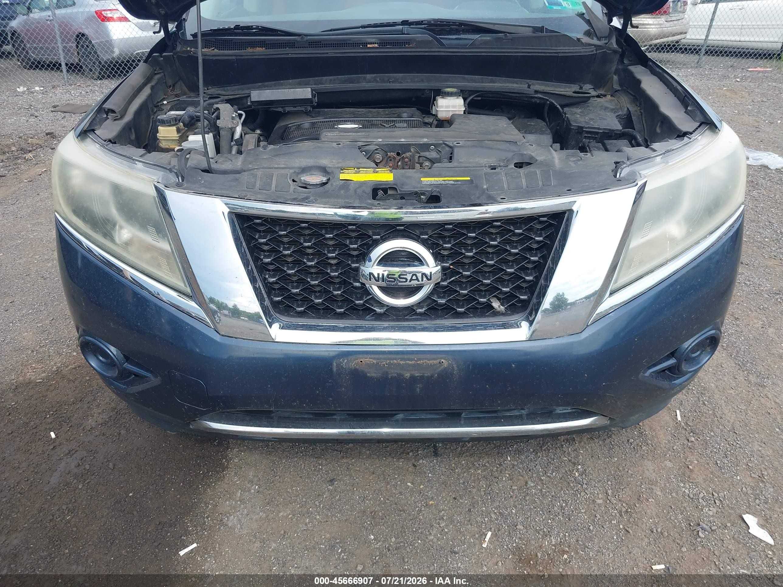 2013 Nissan Pathfinder S Blue vin: 5N1AR2MM8DC654537