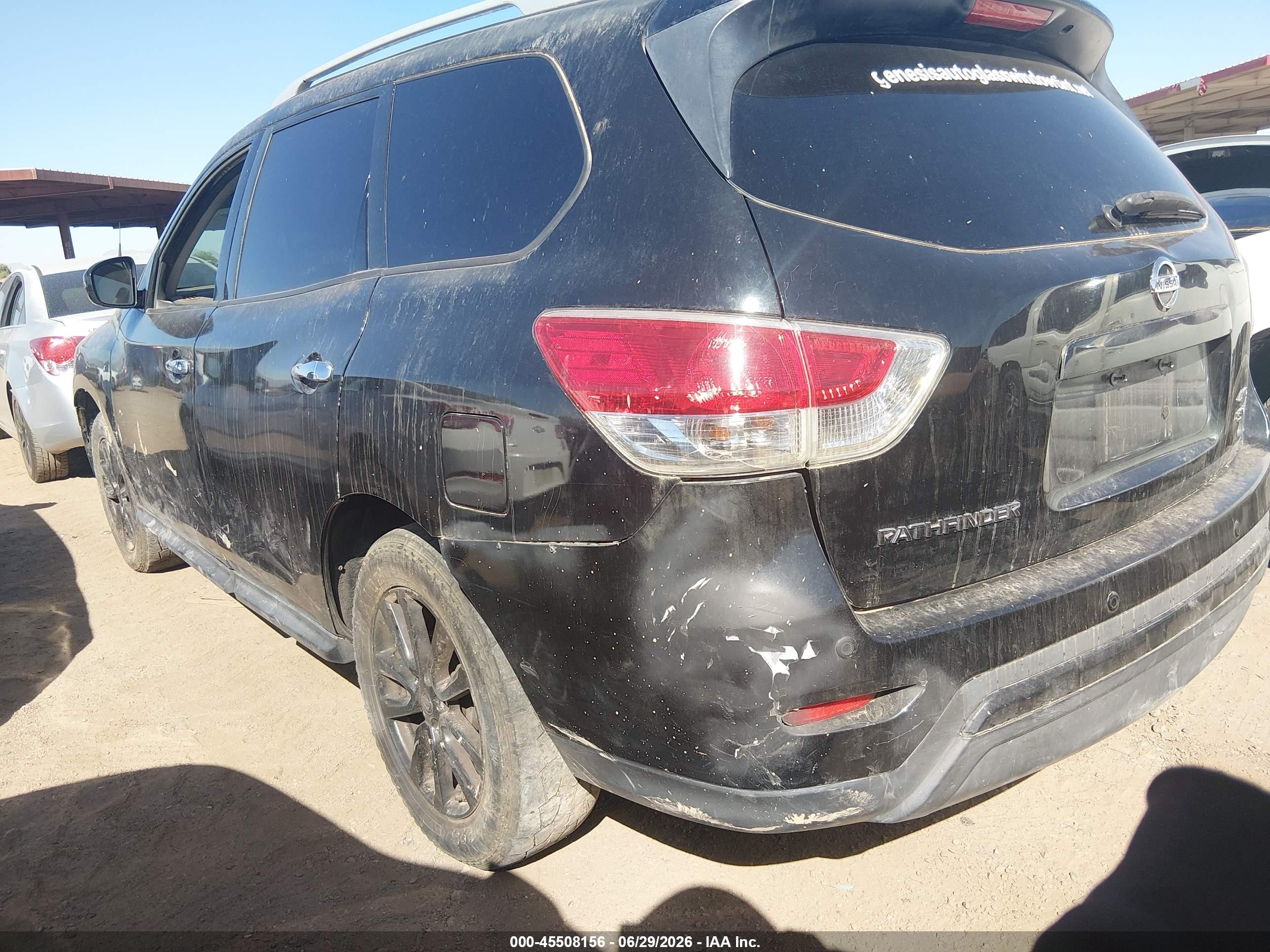 2013 Nissan Pathfinder Sv Black vin: 5N1AR2MM8DC655641