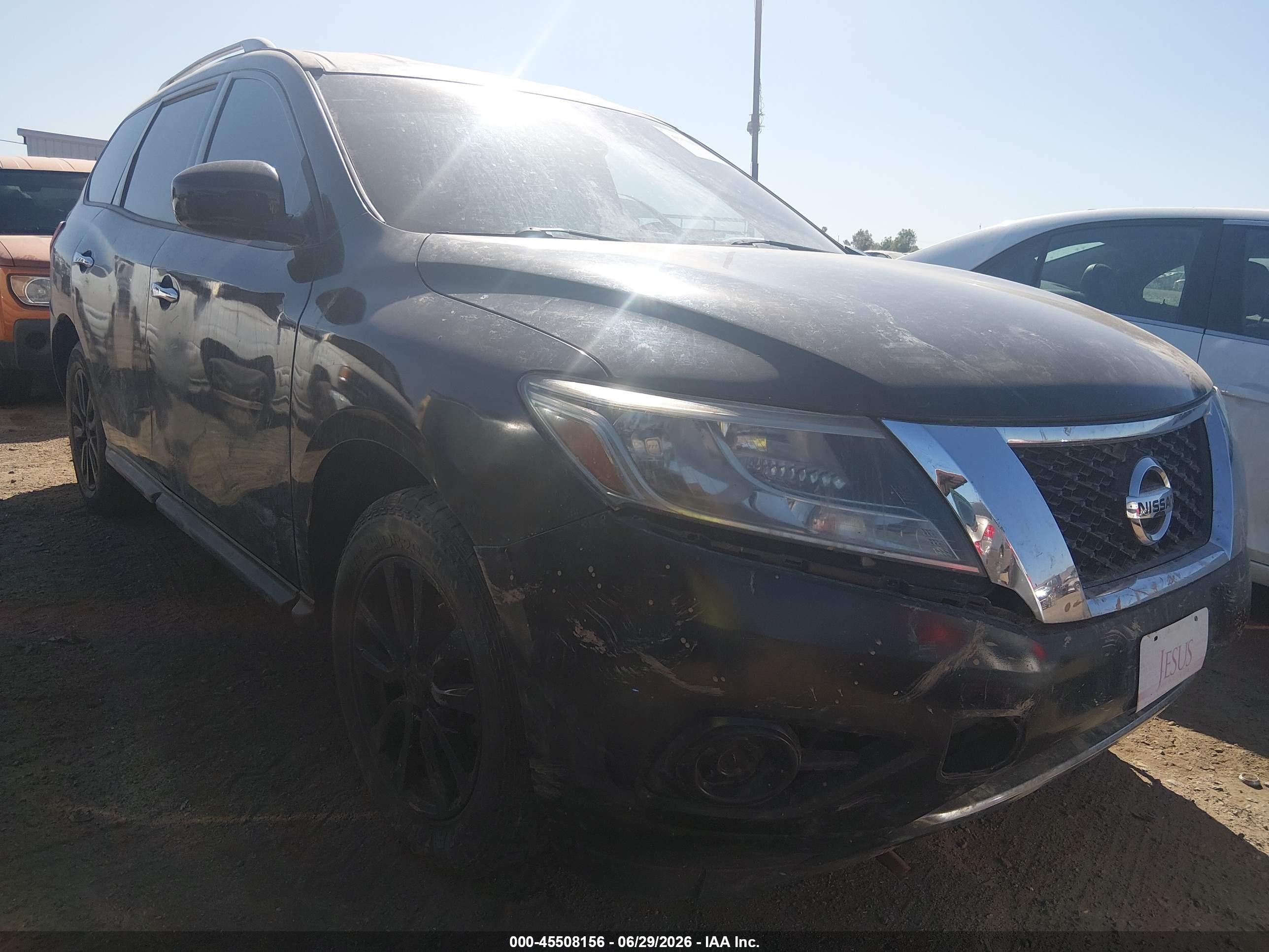 2013 Nissan Pathfinder Sv Black vin: 5N1AR2MM8DC655641