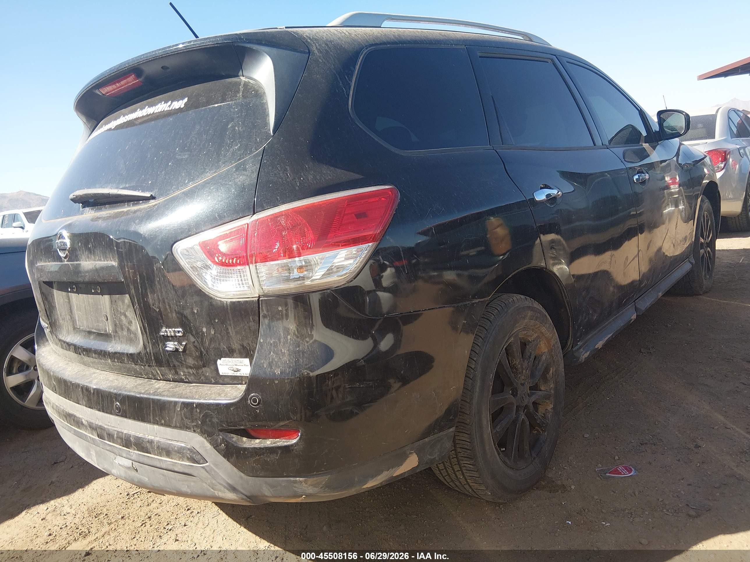 2013 Nissan Pathfinder Sv Black vin: 5N1AR2MM8DC655641