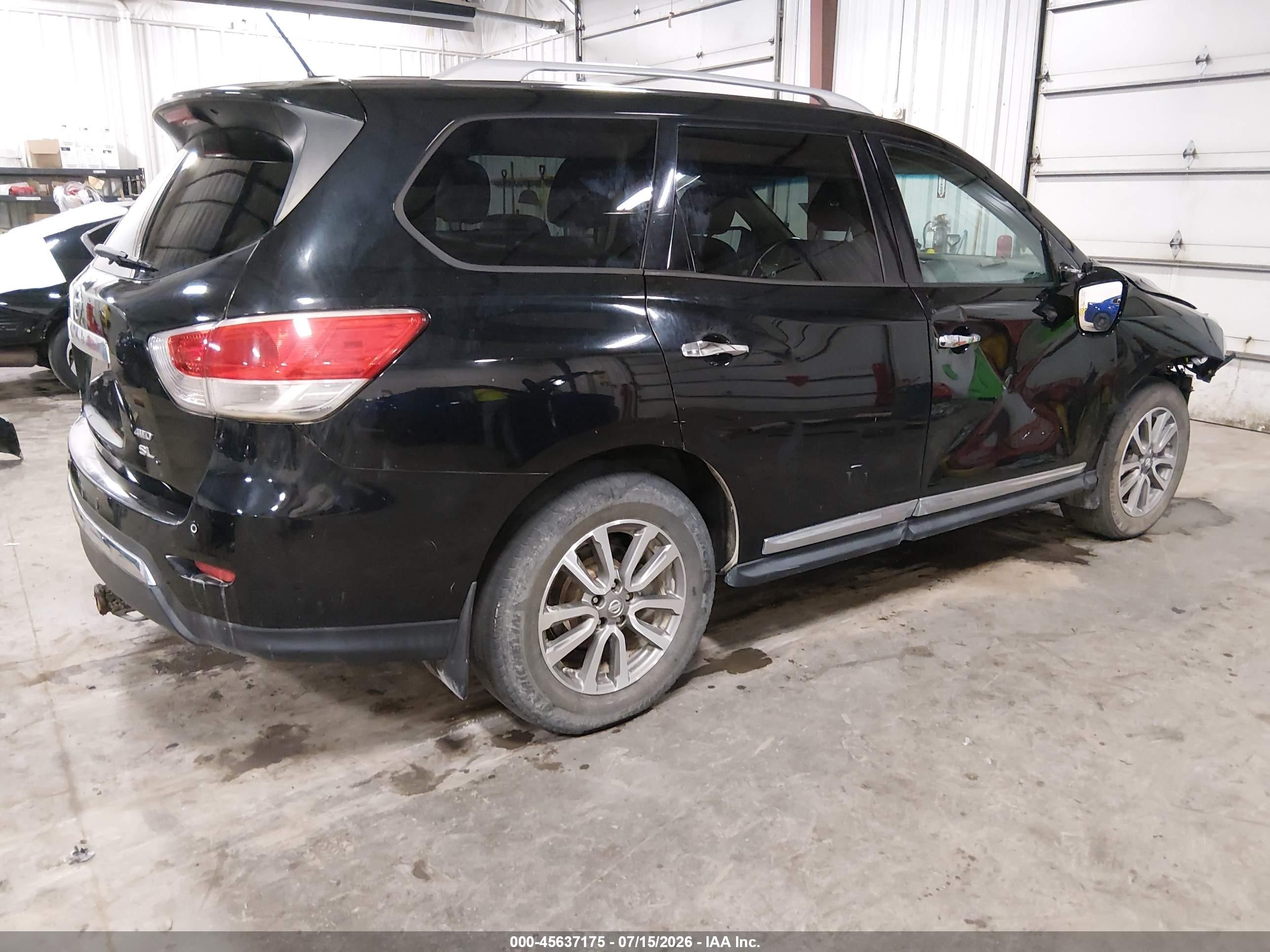 2014 Nissan Pathfinder Sl Black vin: 5N1AR2MM8EC617201