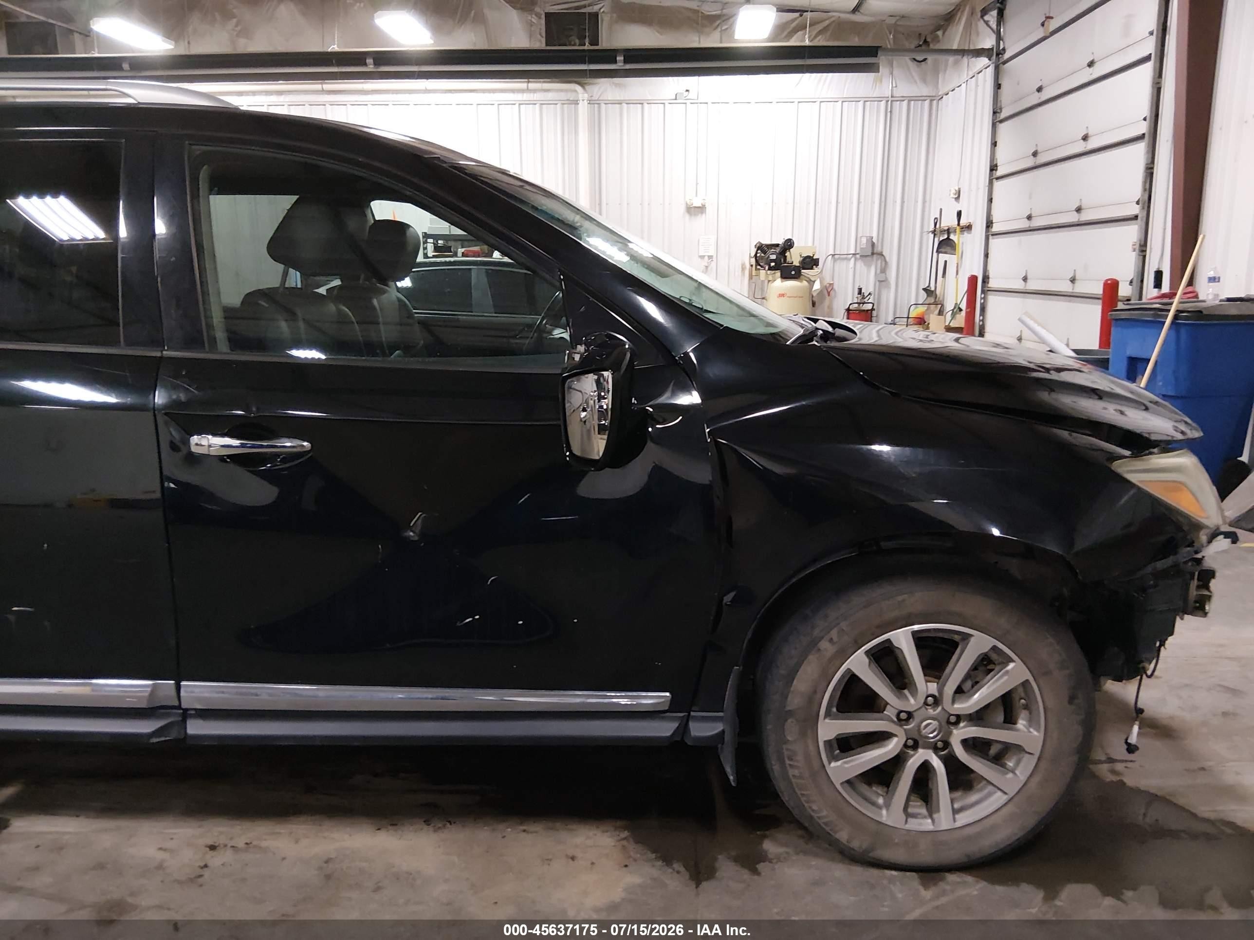 2014 Nissan Pathfinder Sl Black vin: 5N1AR2MM8EC617201