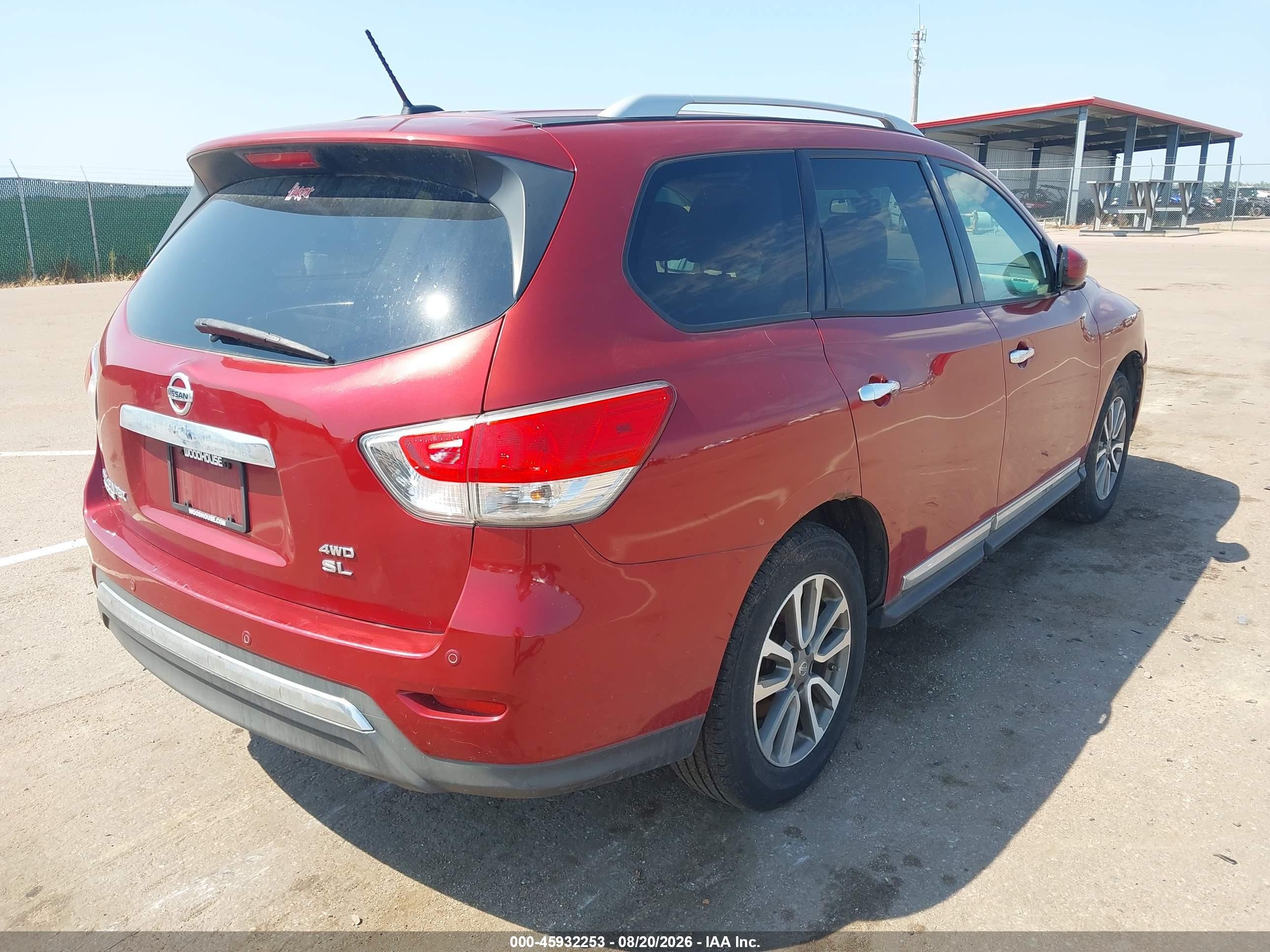 2014 Nissan Pathfinder Sl Red vin: 5N1AR2MM8EC621717