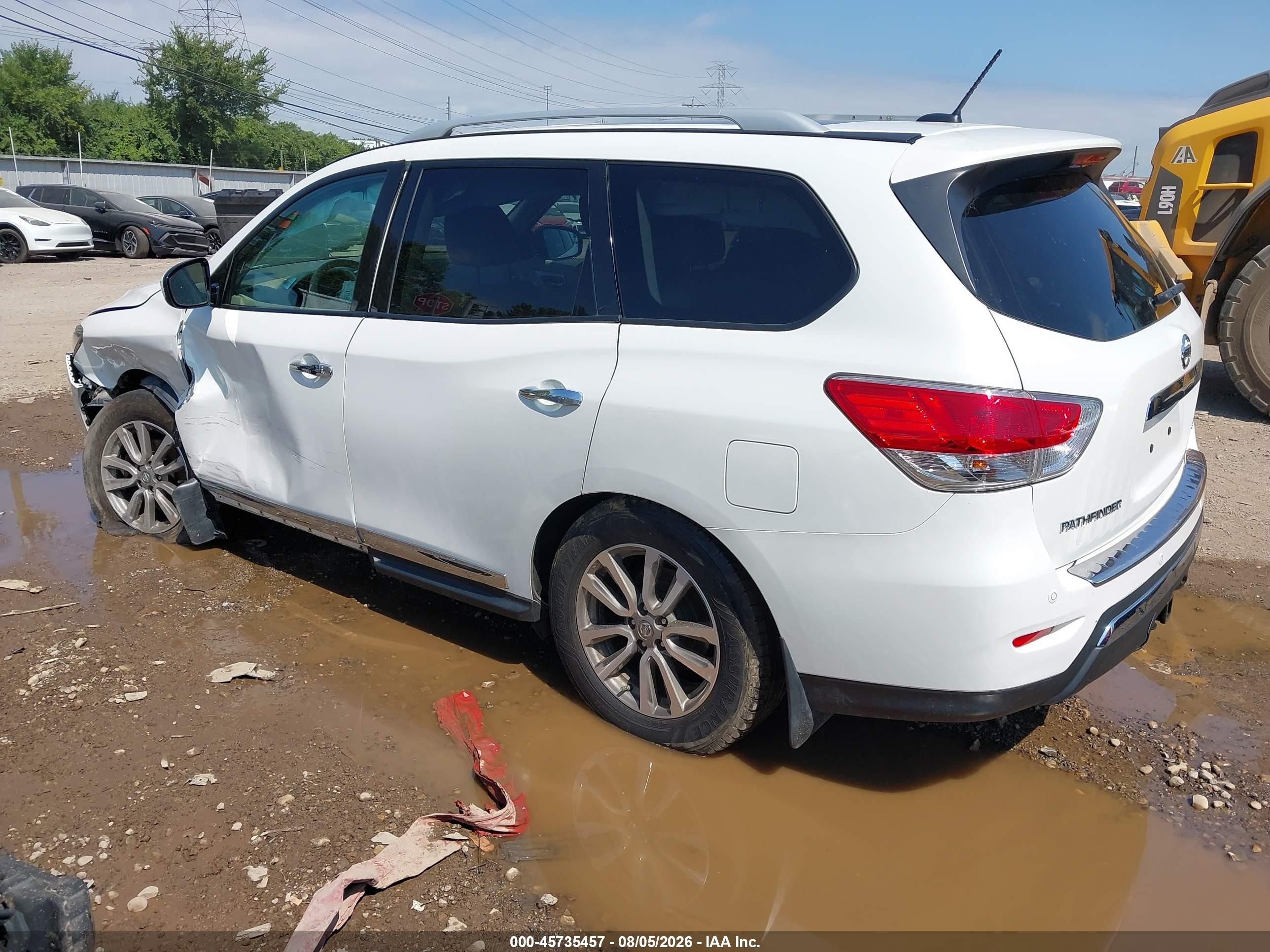 2014 Nissan Pathfinder Sl White vin: 5N1AR2MM8EC687829