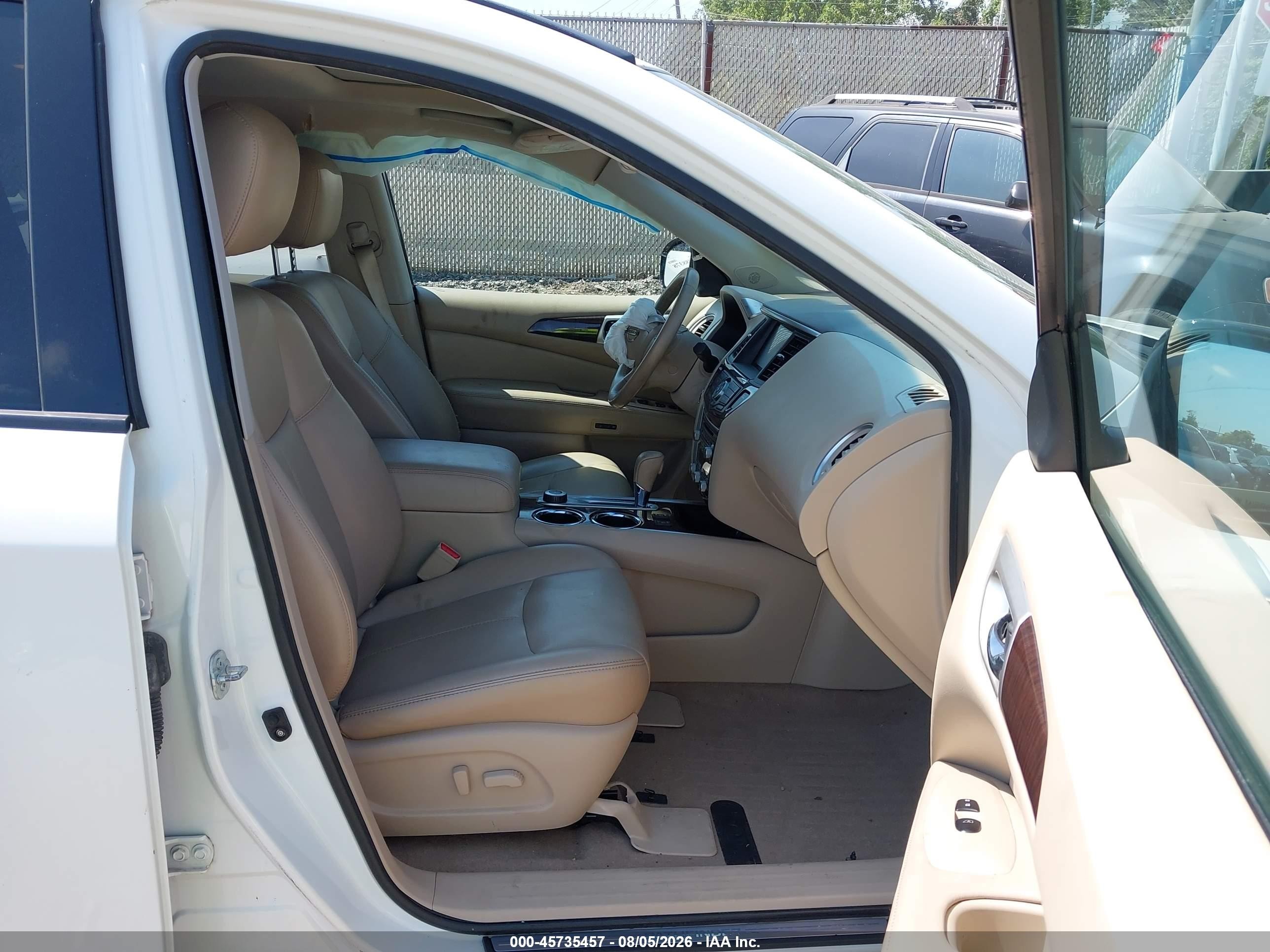 2014 Nissan Pathfinder Sl White vin: 5N1AR2MM8EC687829