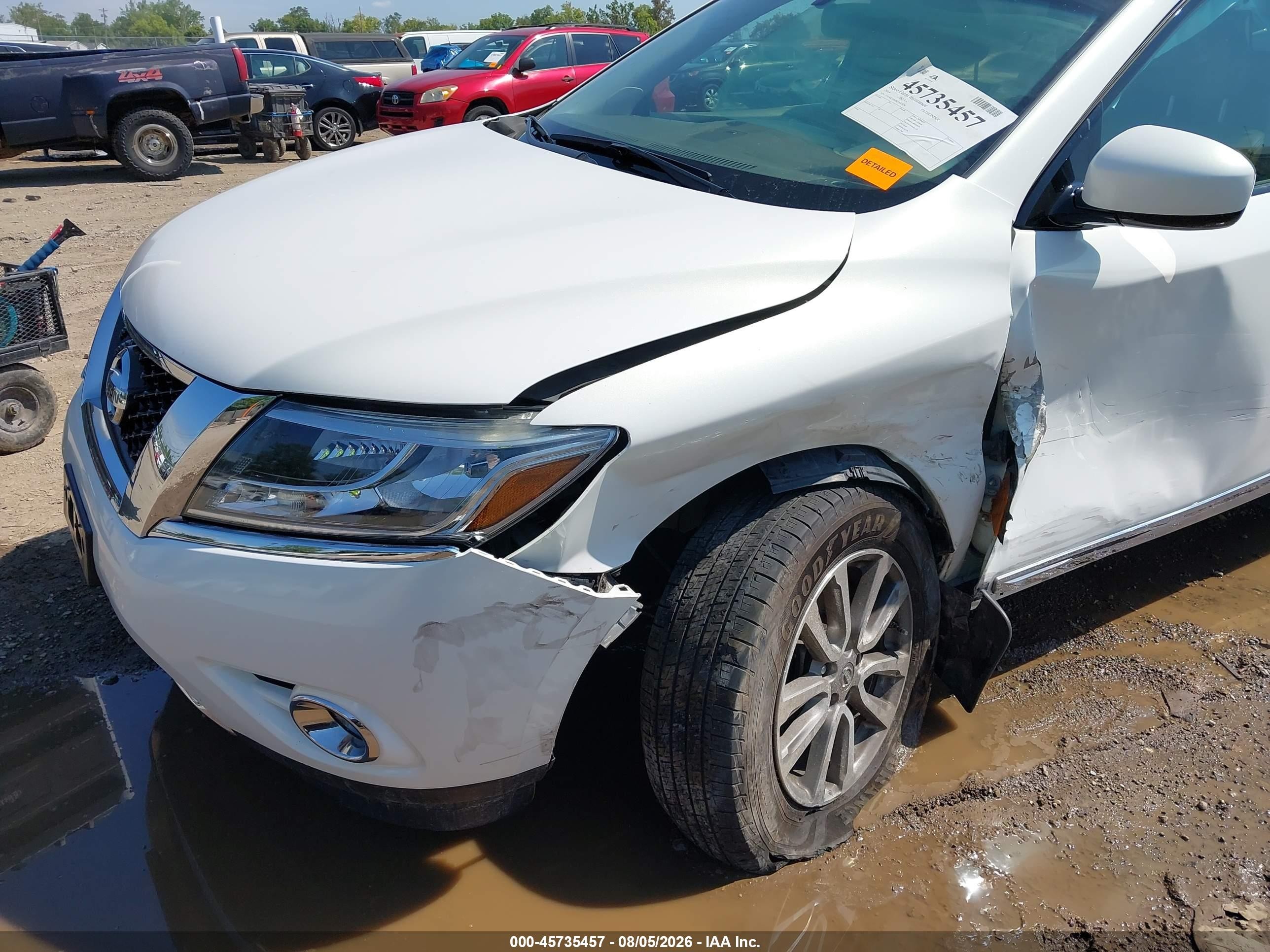 2014 Nissan Pathfinder Sl White vin: 5N1AR2MM8EC687829