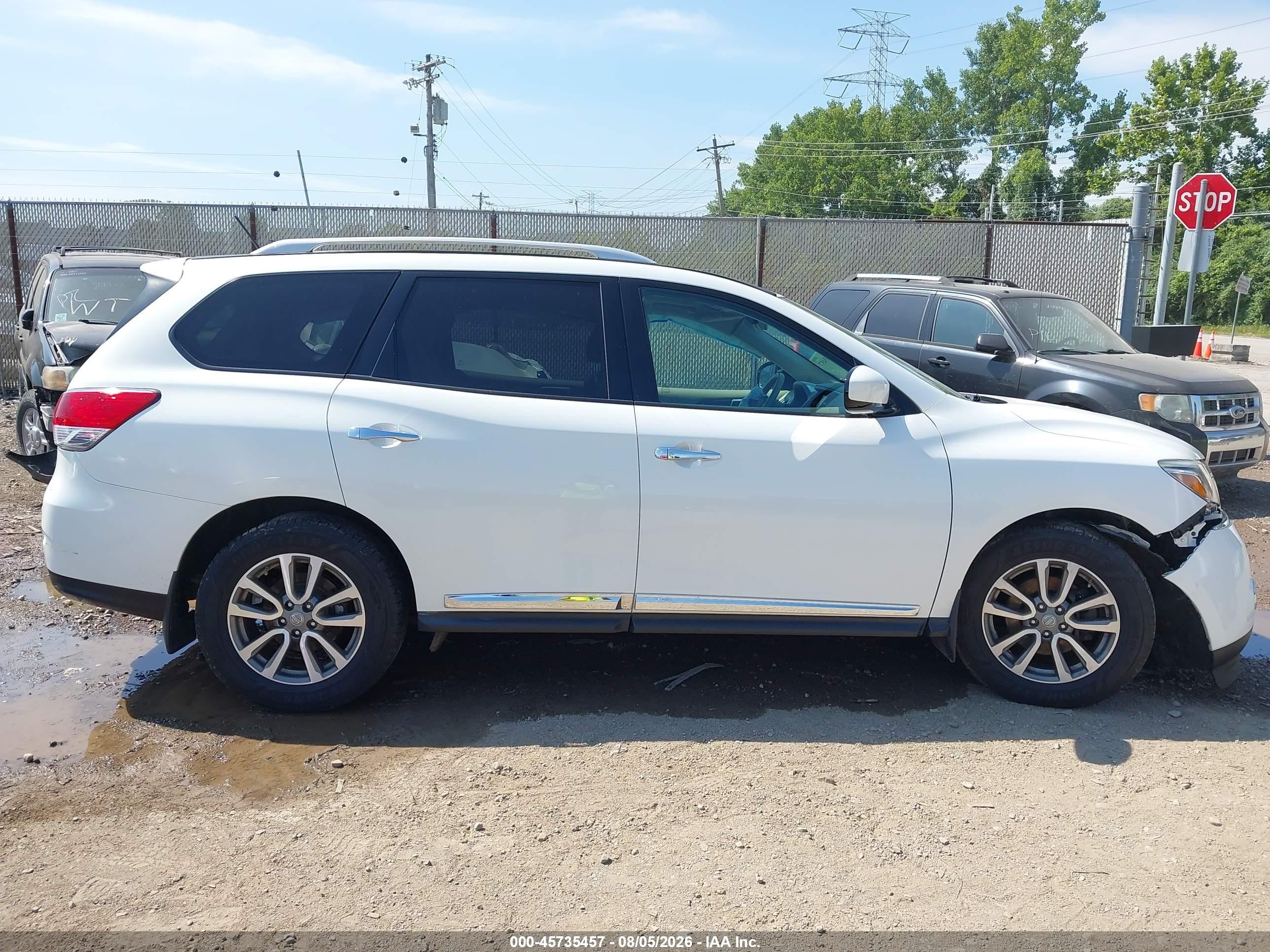 2014 Nissan Pathfinder Sl White vin: 5N1AR2MM8EC687829