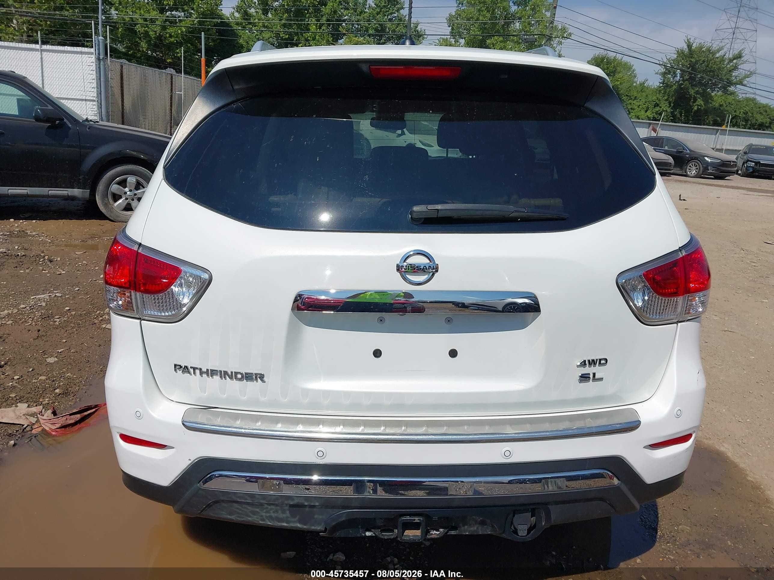 2014 Nissan Pathfinder Sl White vin: 5N1AR2MM8EC687829