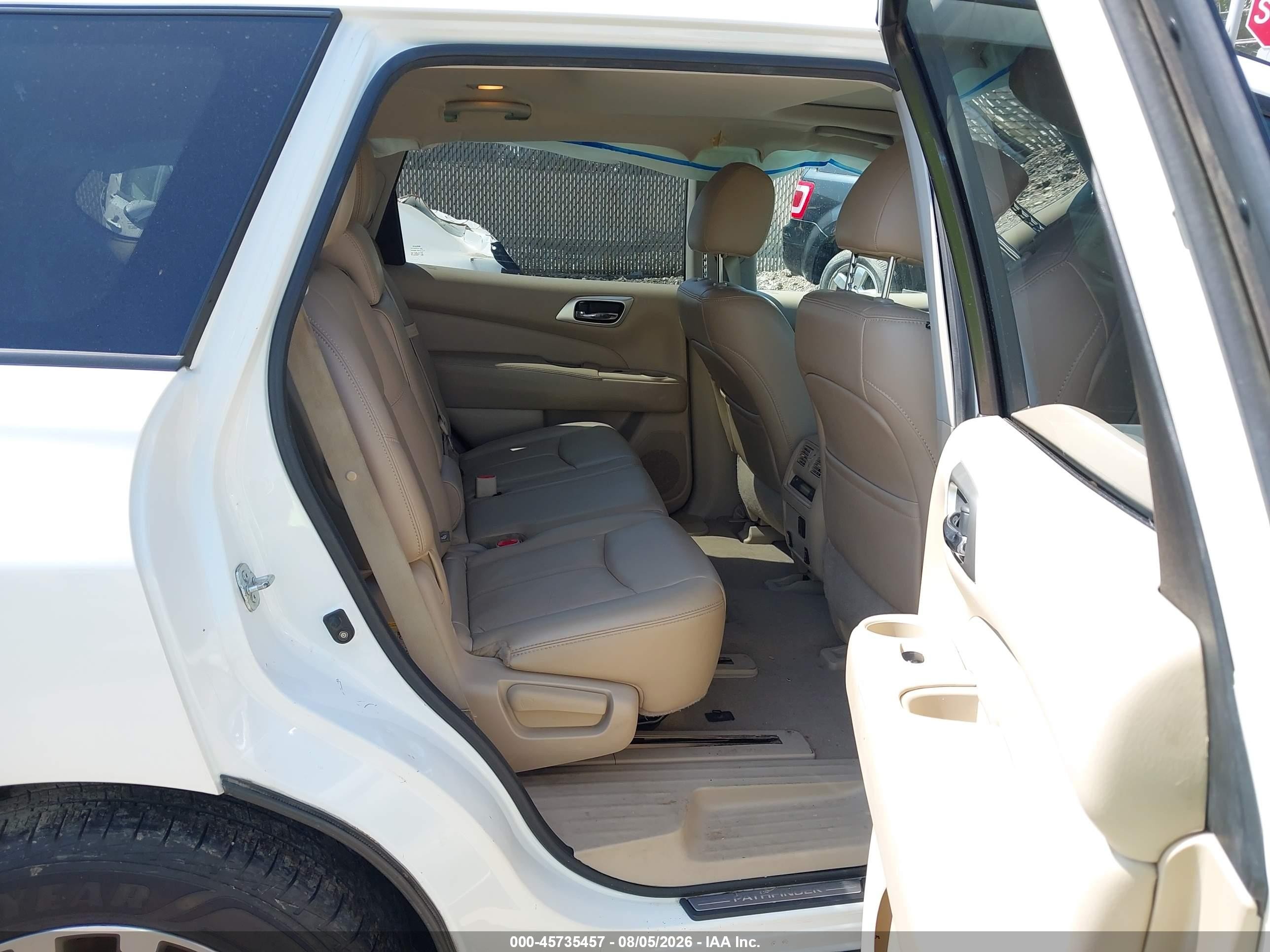 2014 Nissan Pathfinder Sl White vin: 5N1AR2MM8EC687829