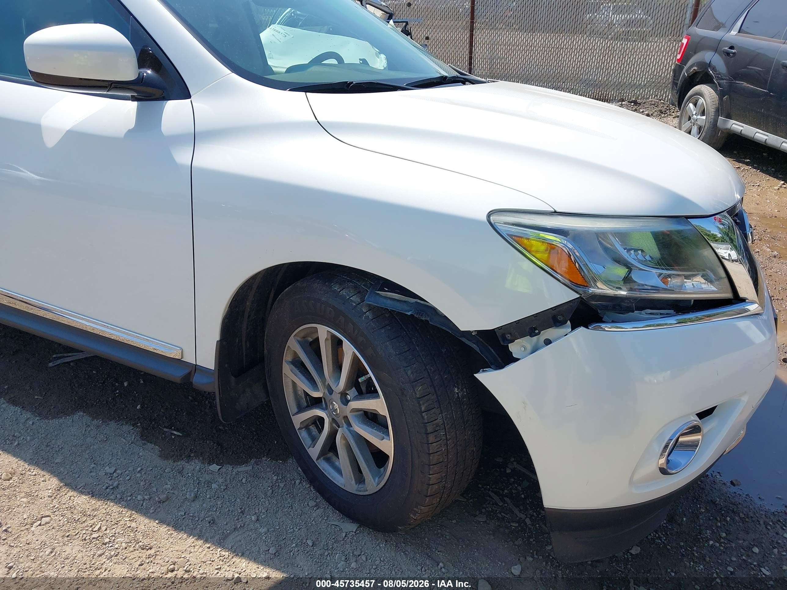 2014 Nissan Pathfinder Sl White vin: 5N1AR2MM8EC687829