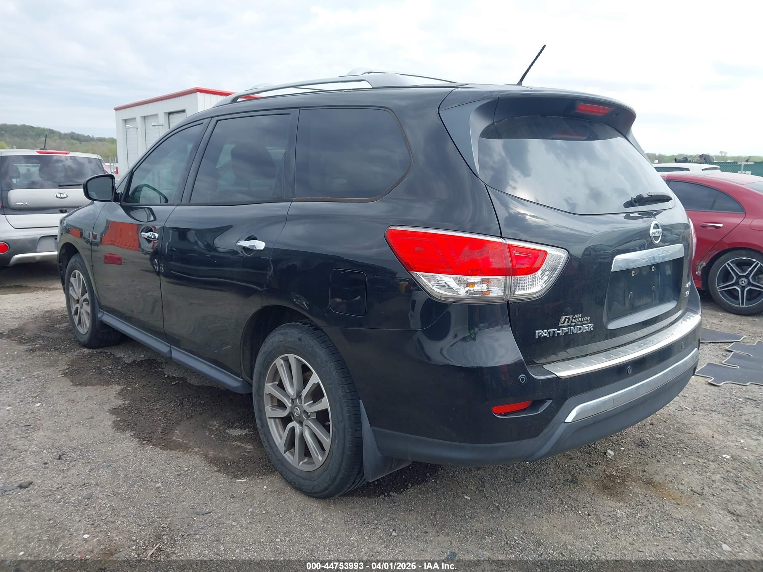 2014 Nissan Pathfinder Platinum/s/sl/sv Black vin: 5N1AR2MM8EC689211
