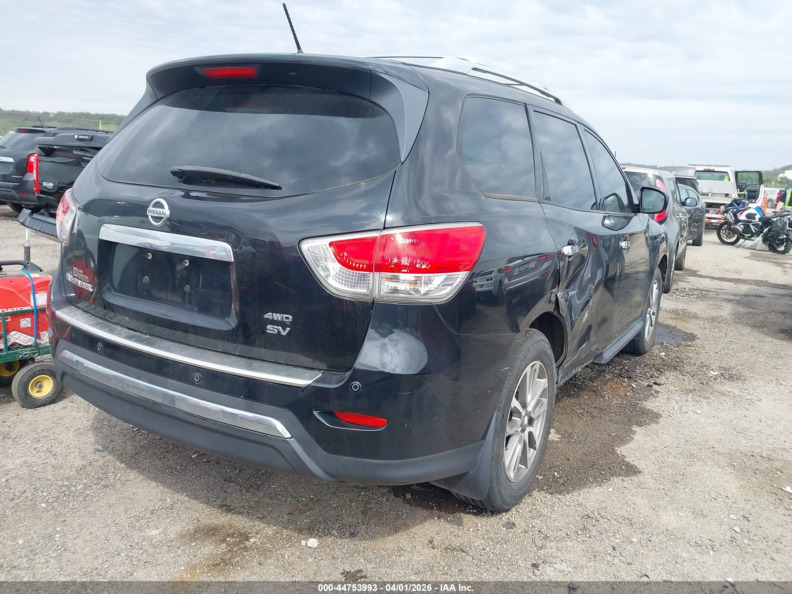 2014 Nissan Pathfinder Platinum/s/sl/sv Black vin: 5N1AR2MM8EC689211