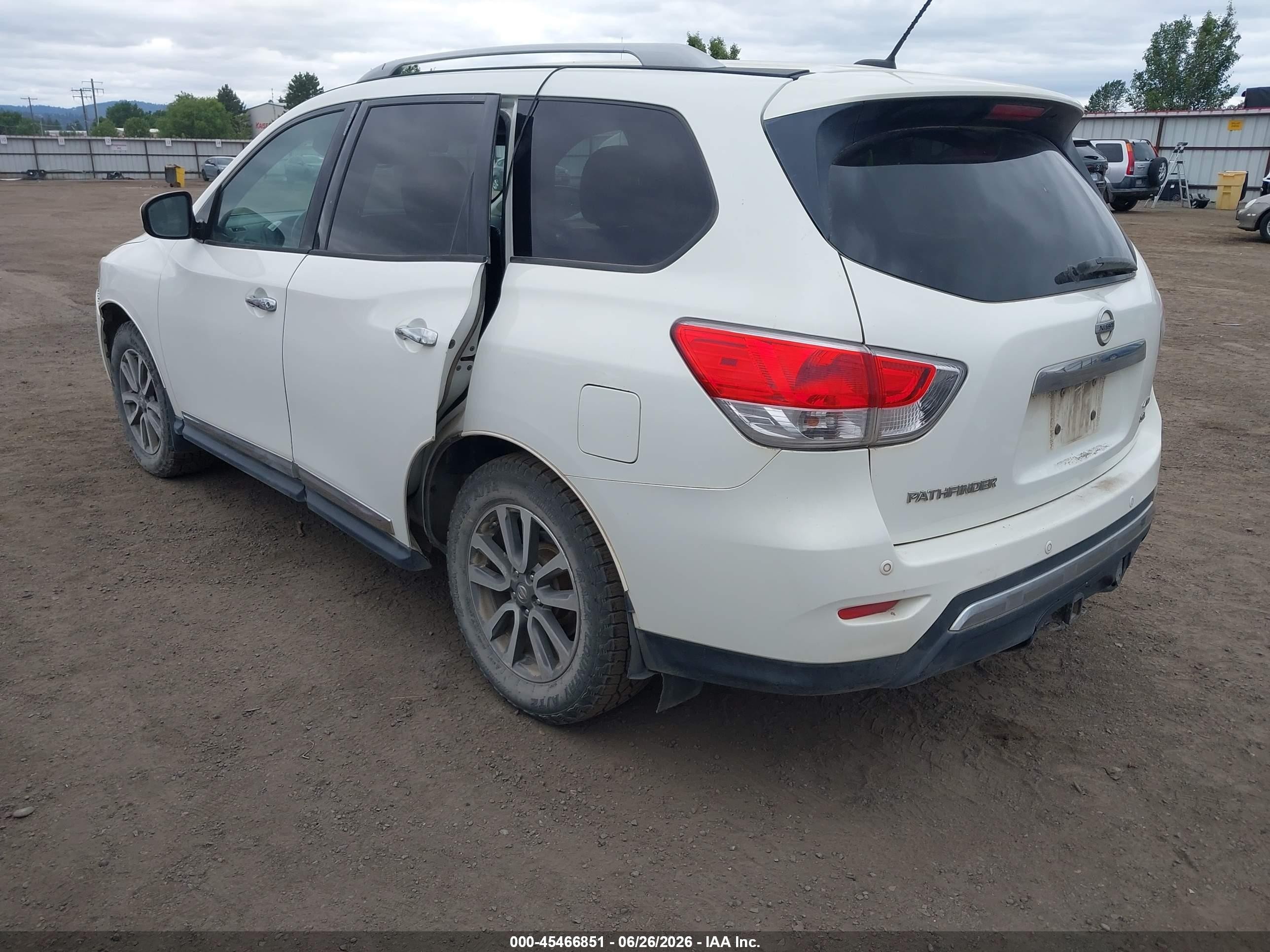 2014 Nissan Pathfinder Sl White vin: 5N1AR2MM8EC695381