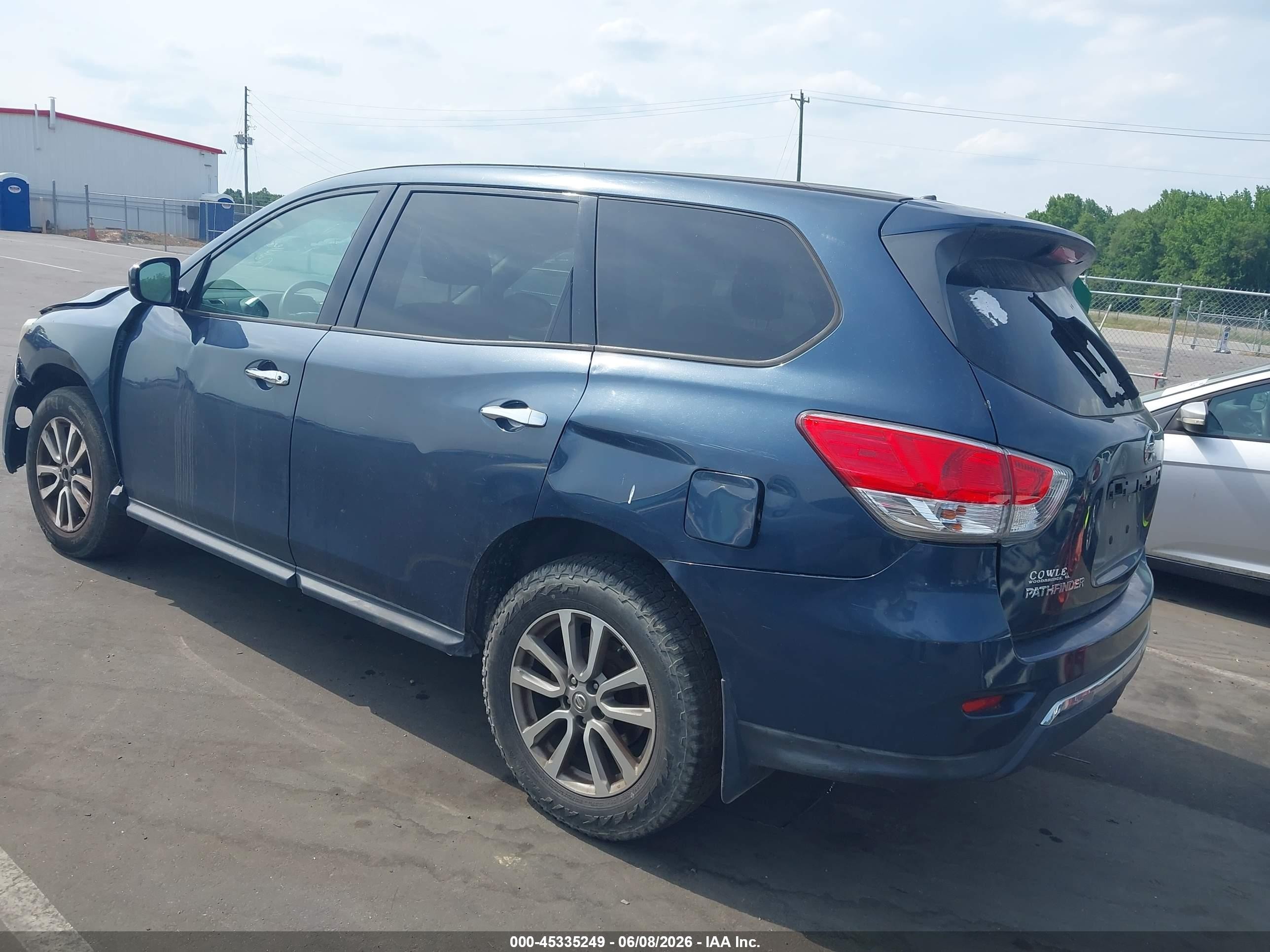 2014 Nissan Pathfinder S Blue vin: 5N1AR2MM8EC695963
