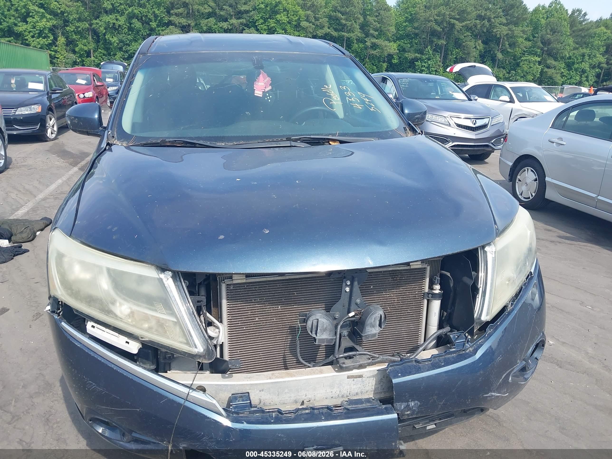 2014 Nissan Pathfinder S Blue vin: 5N1AR2MM8EC695963