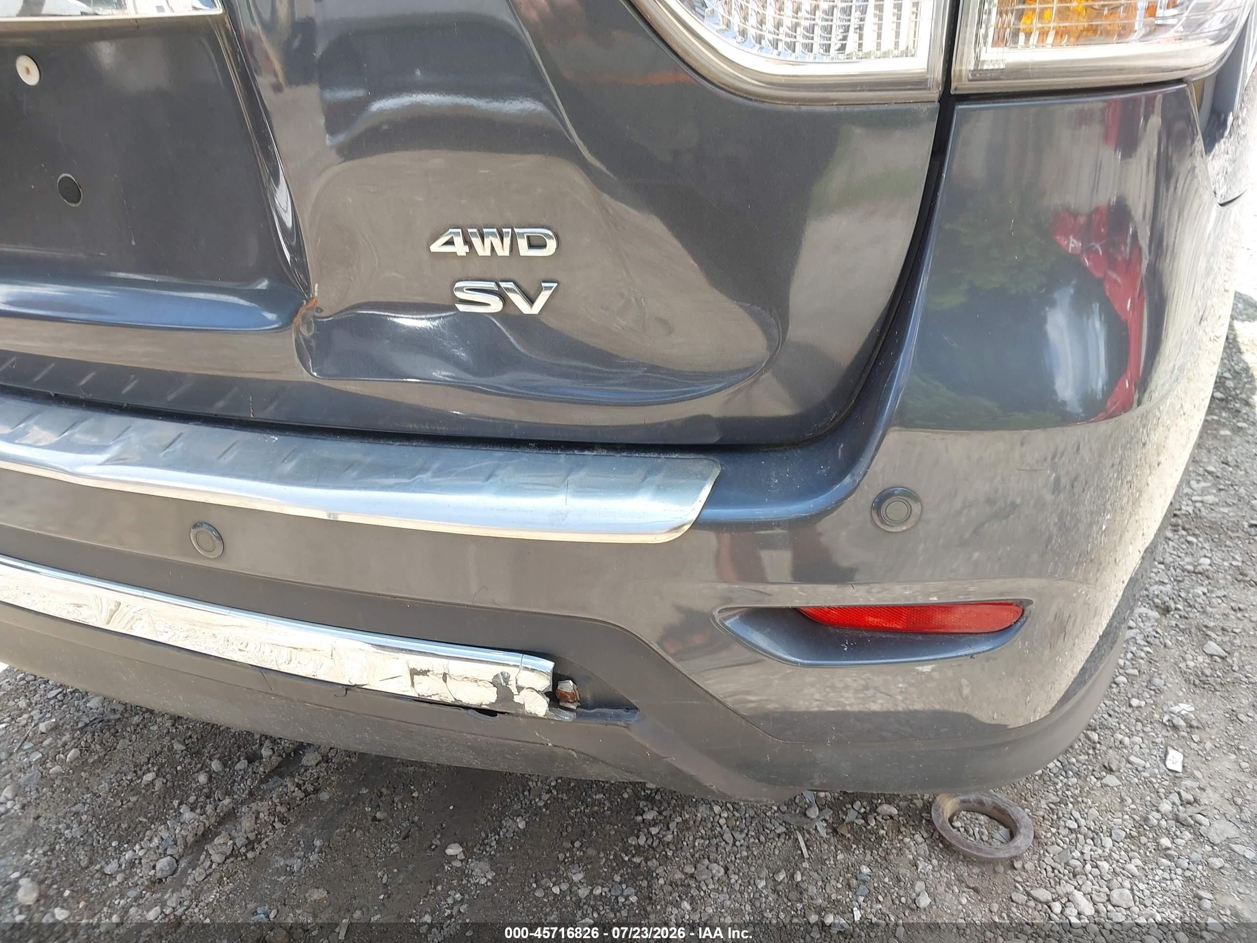 2014 Nissan Pathfinder Sv Gray vin: 5N1AR2MM8EC699673
