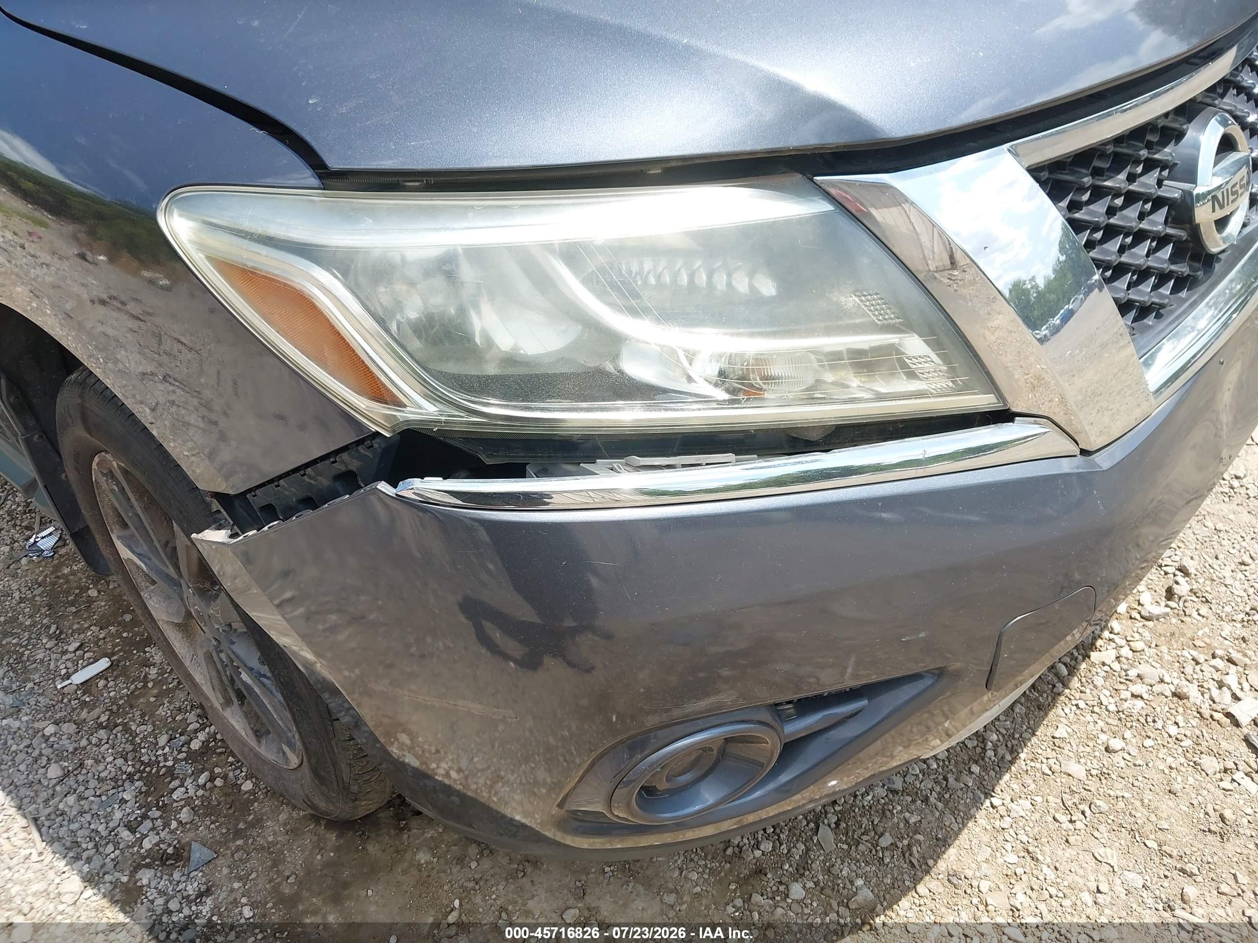 2014 Nissan Pathfinder Sv Gray vin: 5N1AR2MM8EC699673