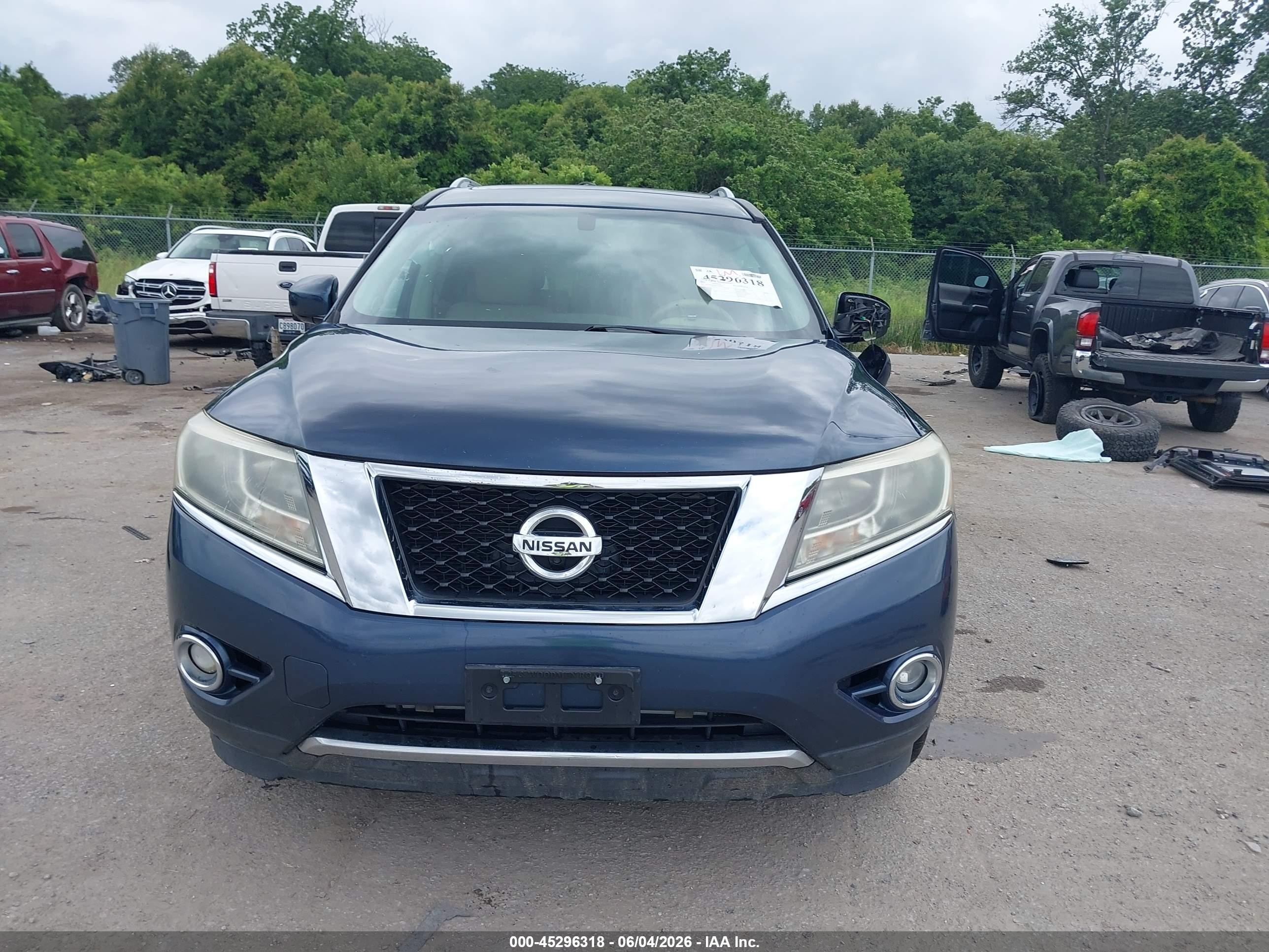 2014 Nissan Pathfinder Platinum Синий vin: 5N1AR2MM8EC700871