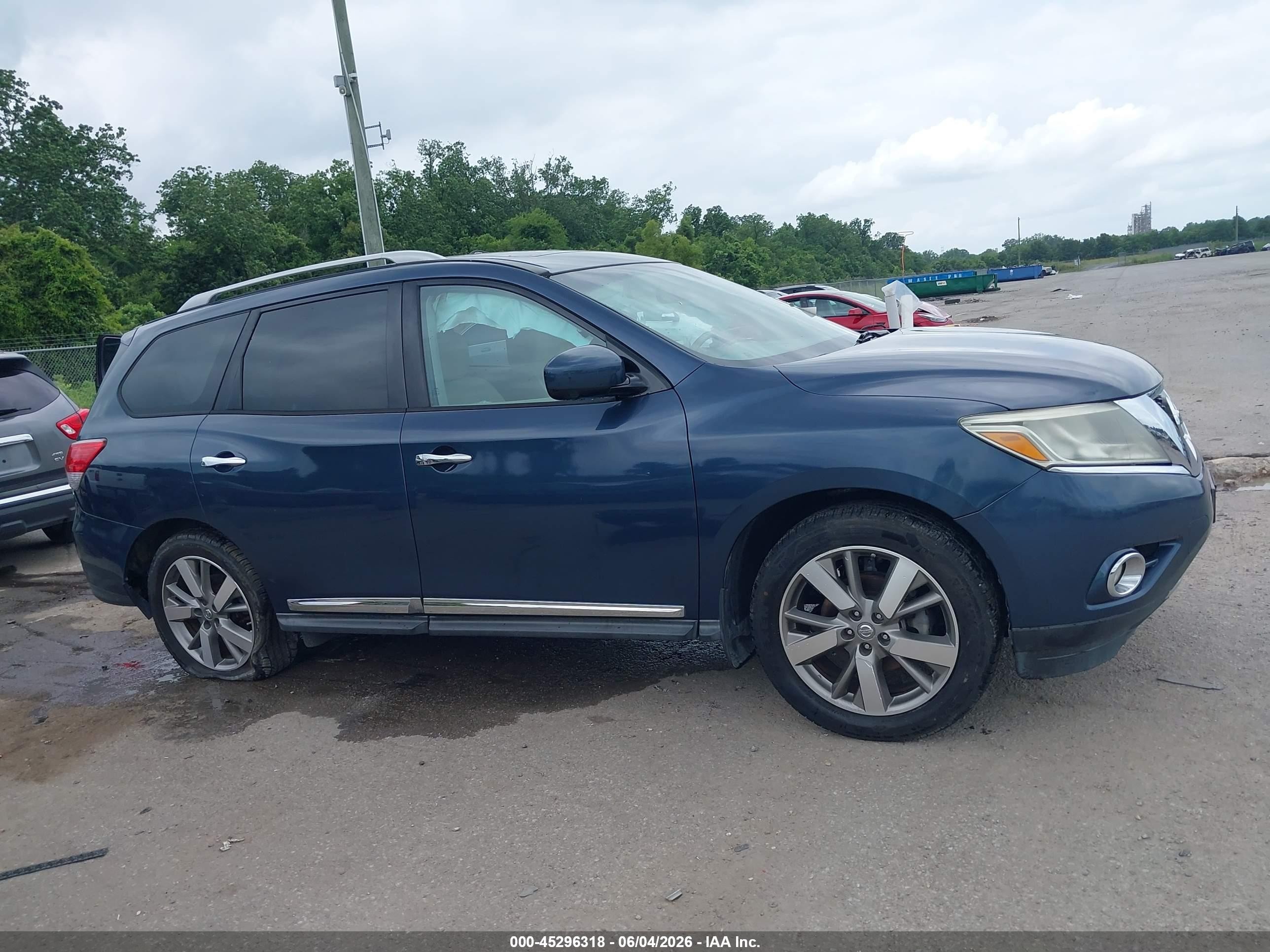 2014 Nissan Pathfinder Platinum Синий vin: 5N1AR2MM8EC700871