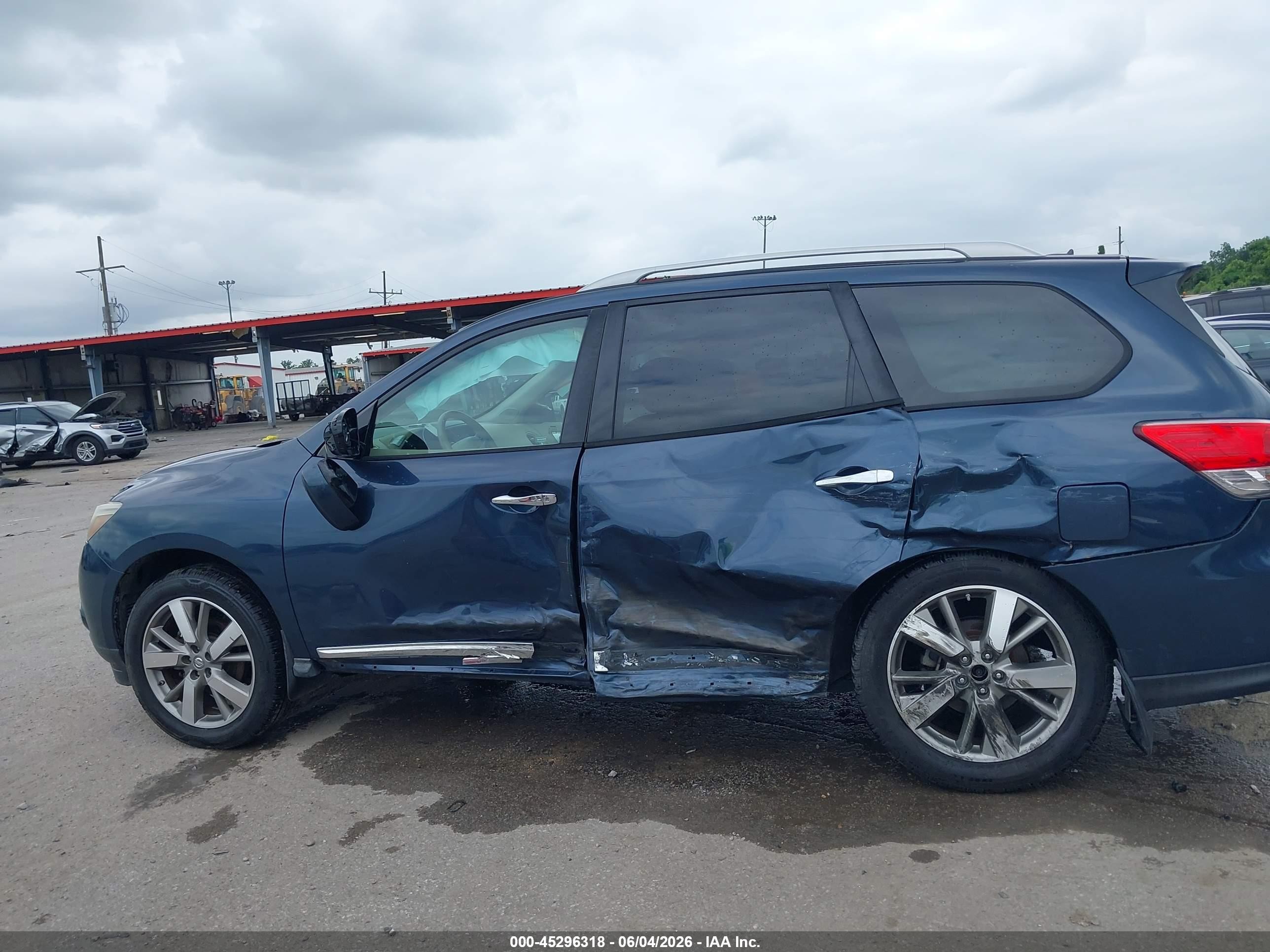 2014 Nissan Pathfinder Platinum Синий vin: 5N1AR2MM8EC700871