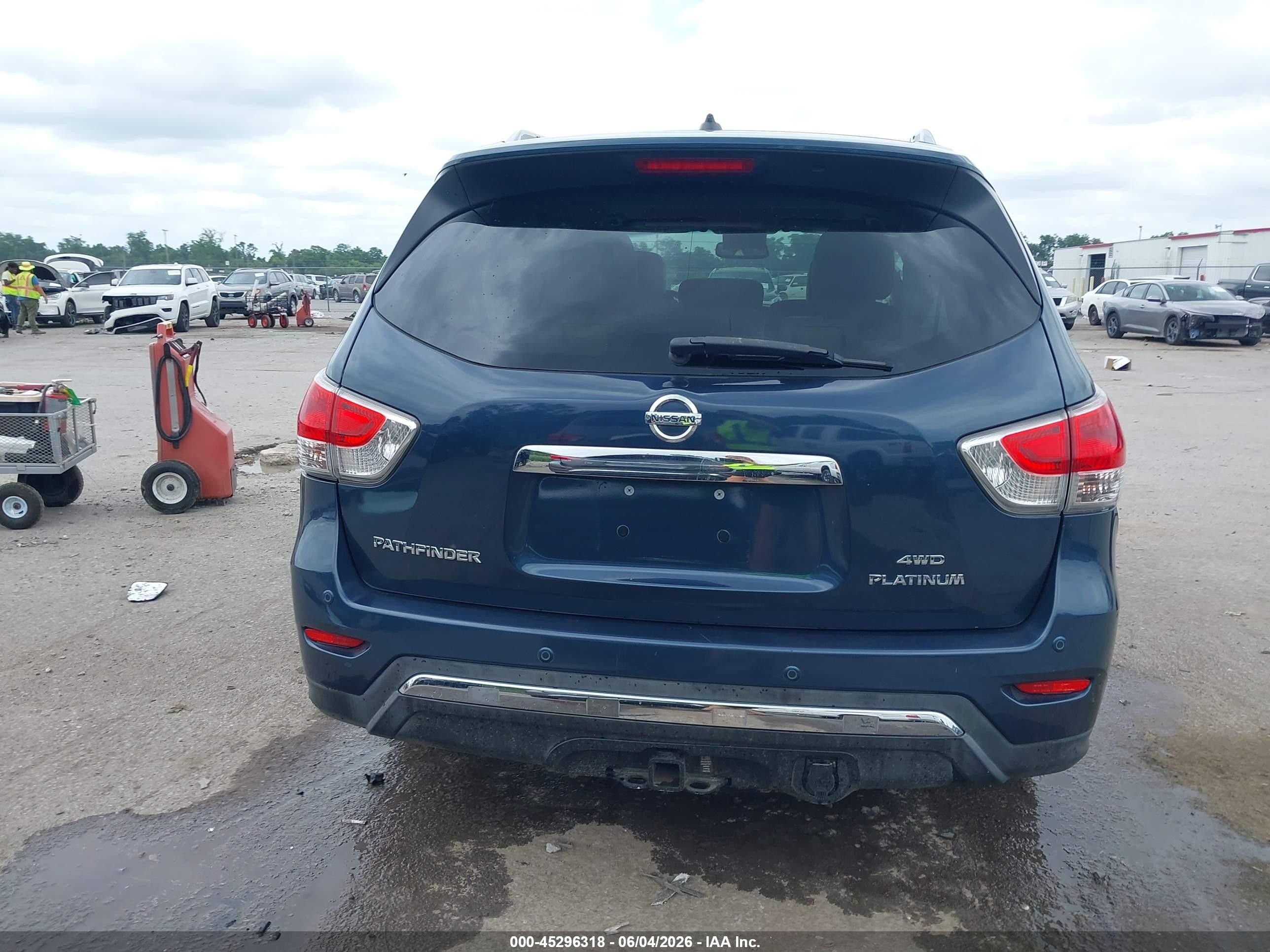 2014 Nissan Pathfinder Platinum Синий vin: 5N1AR2MM8EC700871