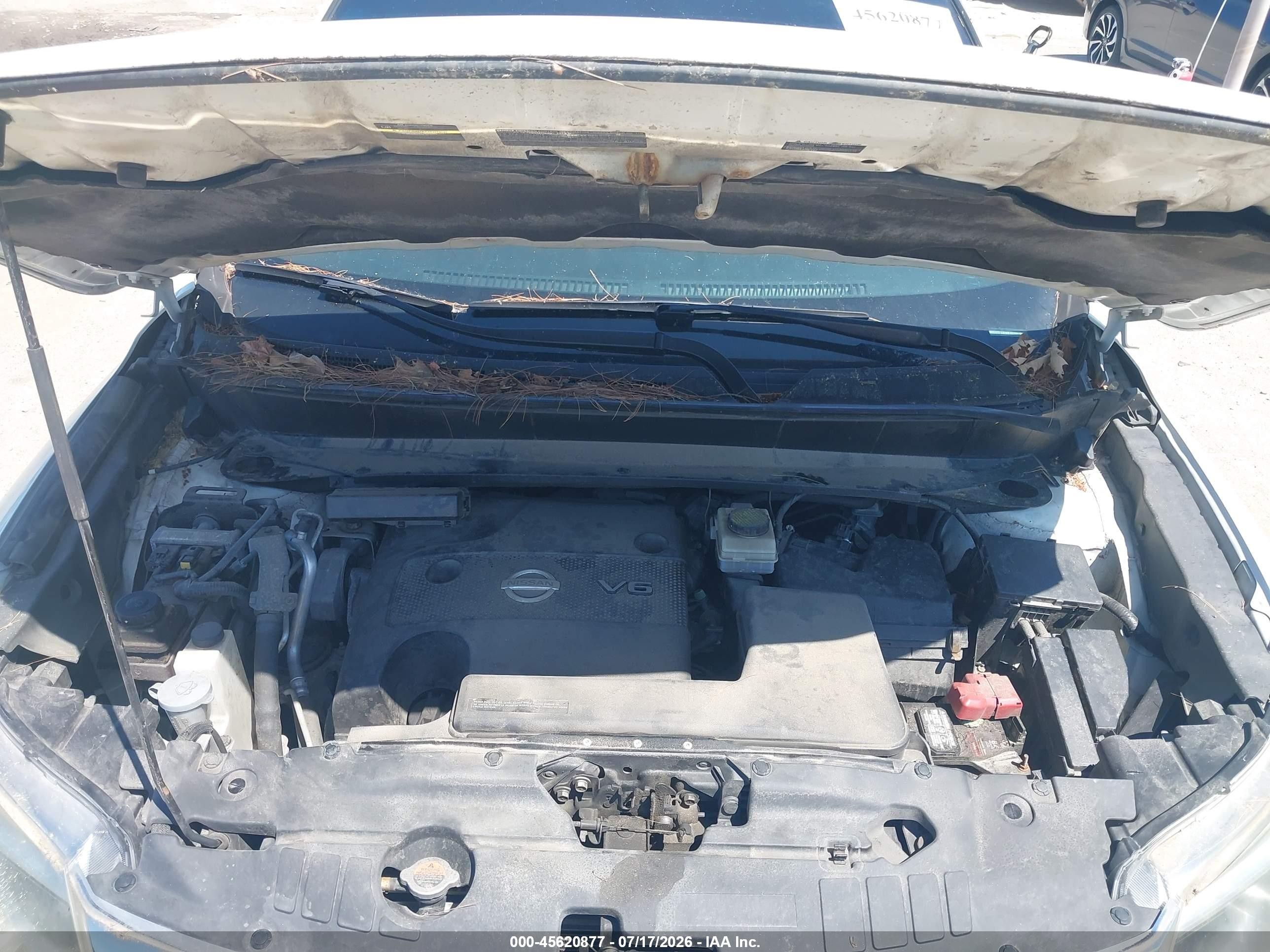 2014 Nissan Pathfinder S White vin: 5N1AR2MM8EC714639
