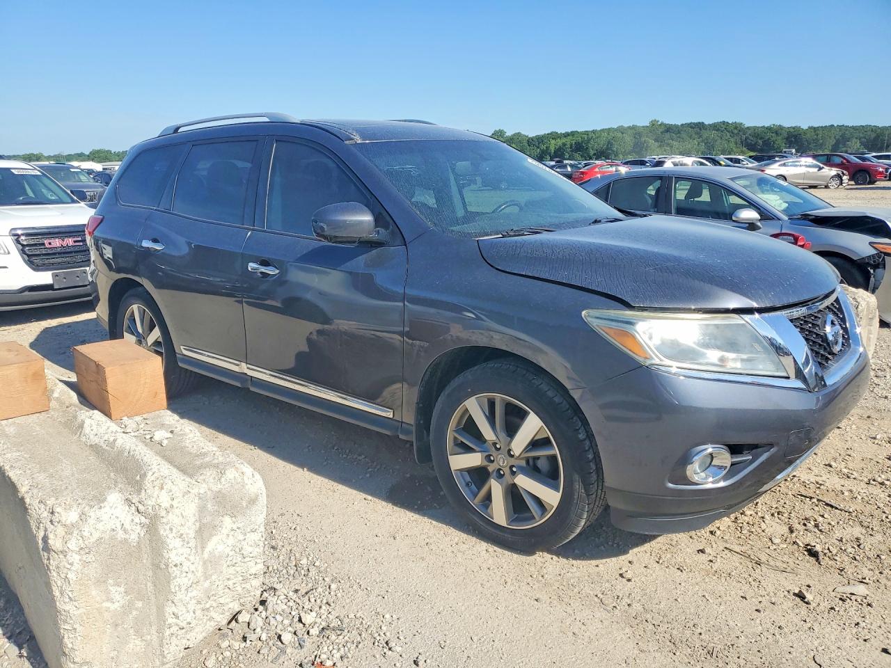 2014 Nissan Pathfinder S Gray vin: 5N1AR2MM8EC716679