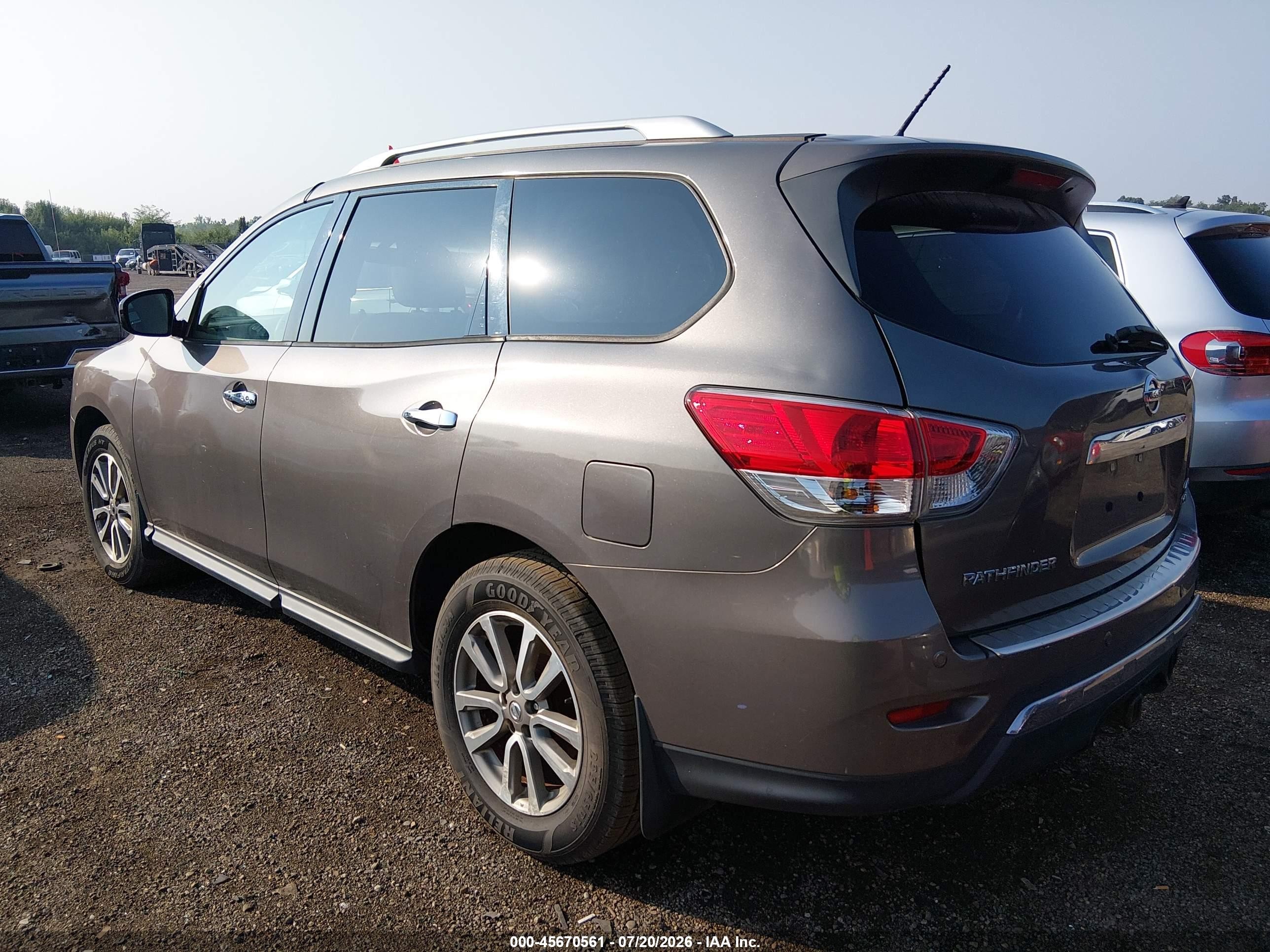 2014 Nissan Pathfinder Sv Brown vin: 5N1AR2MM8EC722756