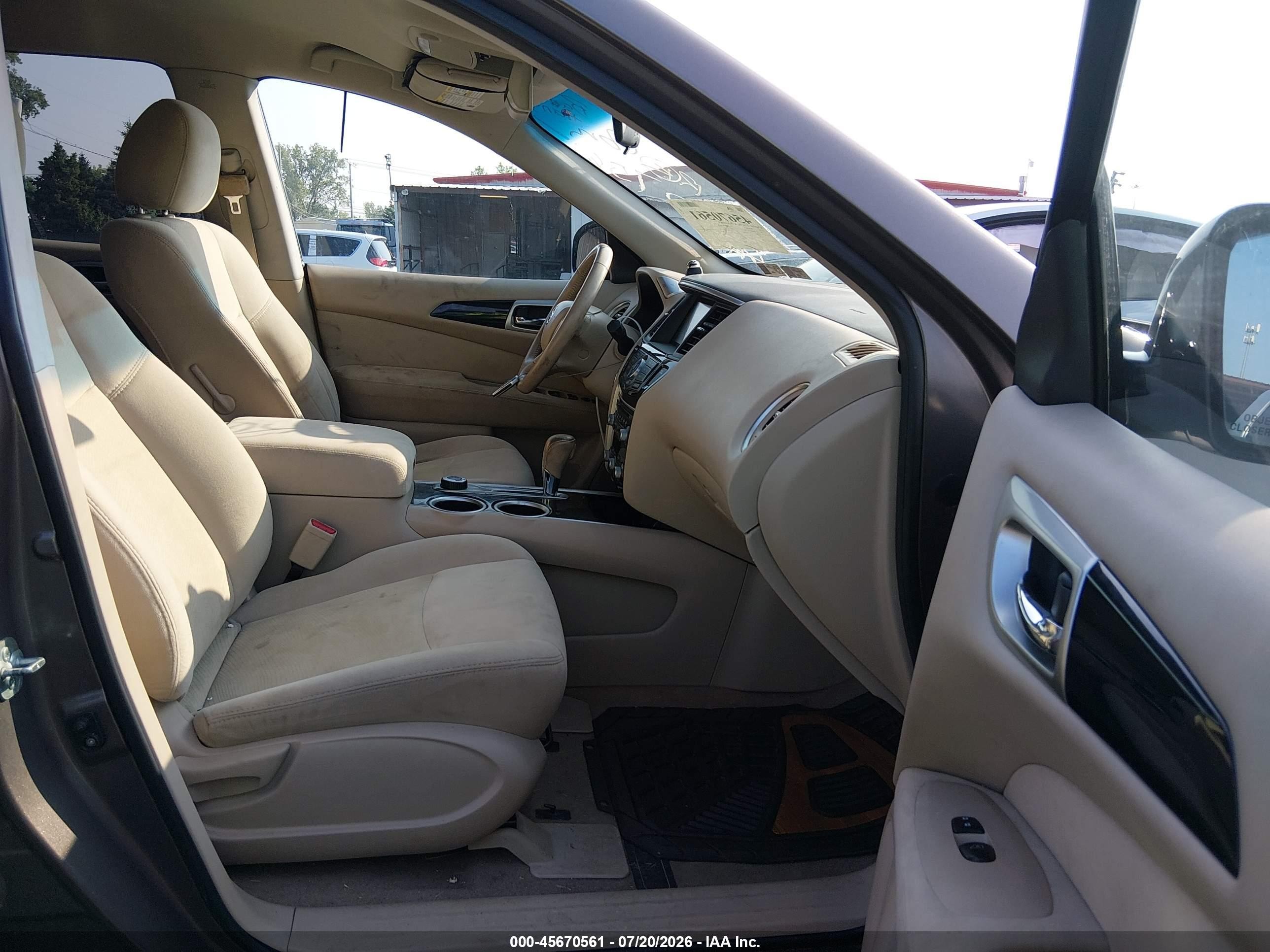 2014 Nissan Pathfinder Sv Brown vin: 5N1AR2MM8EC722756